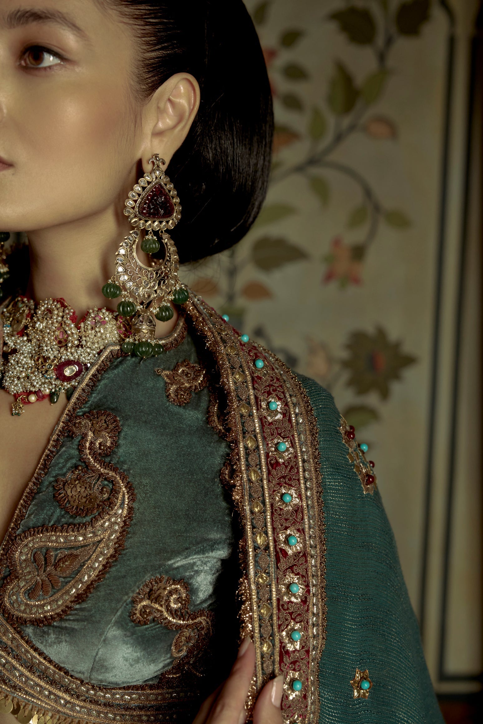 Cherries Jubliee Banarsi Lehengha Set