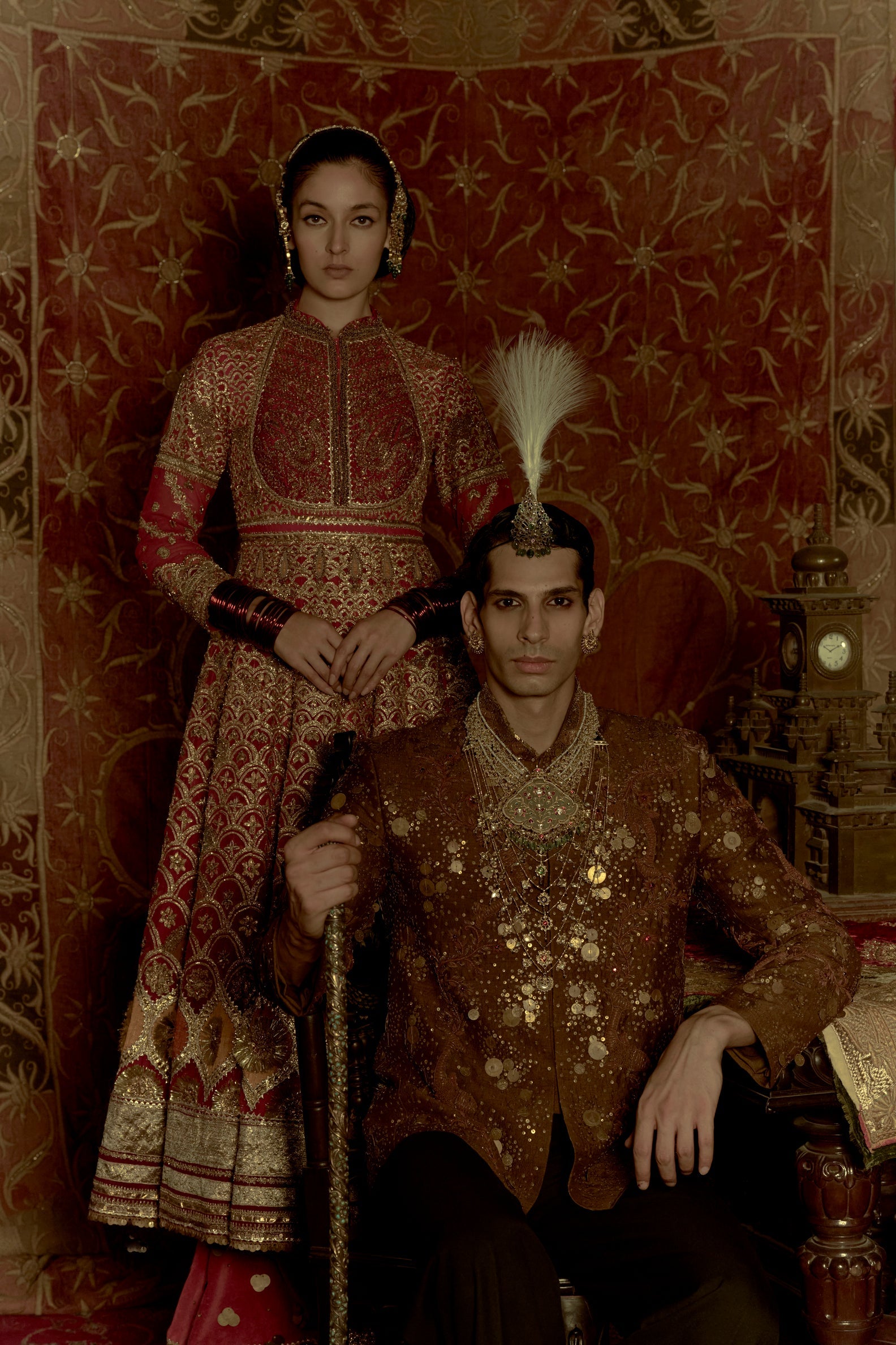 Black And Gold Lehenga Set