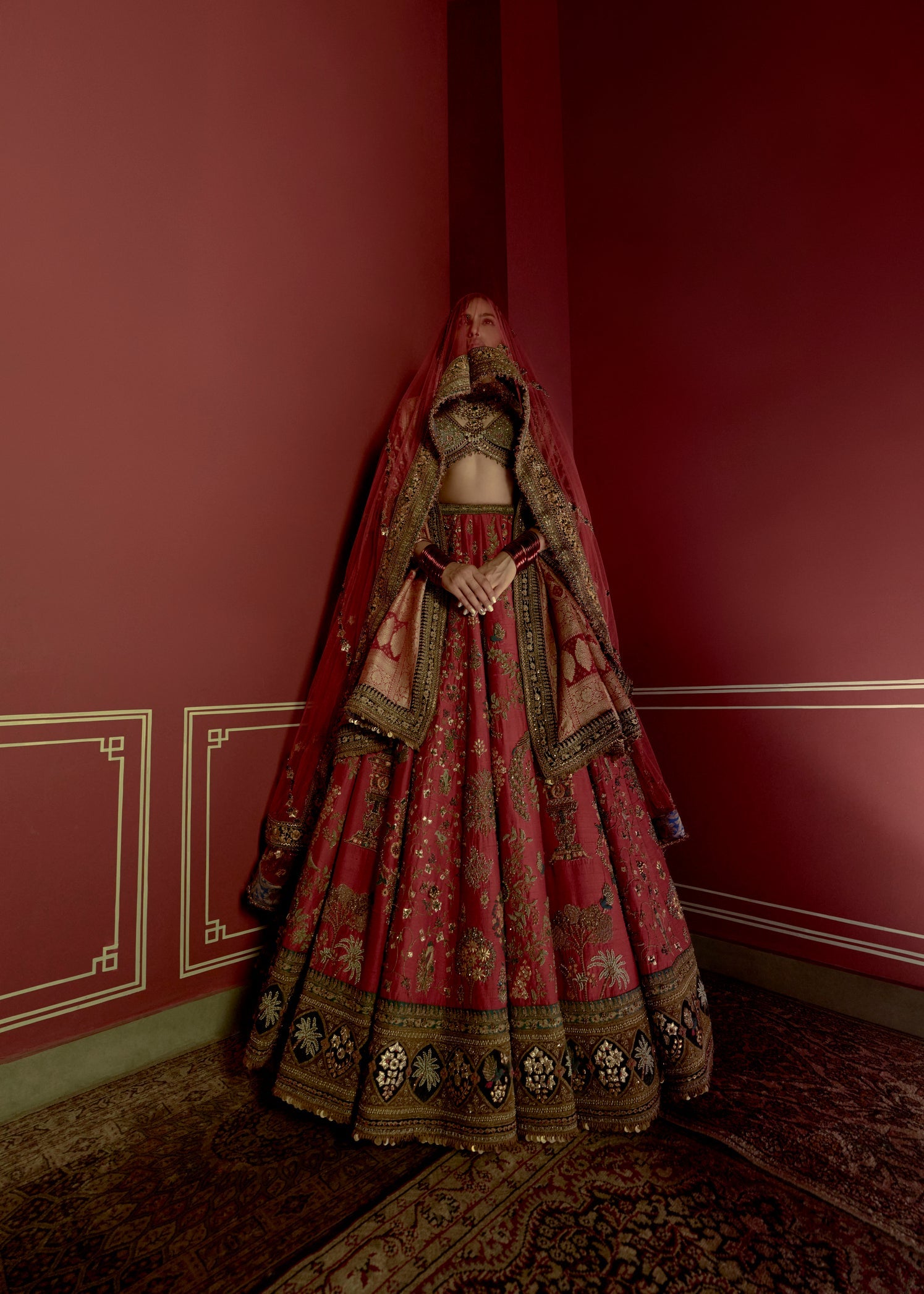 Puritan Grey Raw Silk Tango Lehenga Set