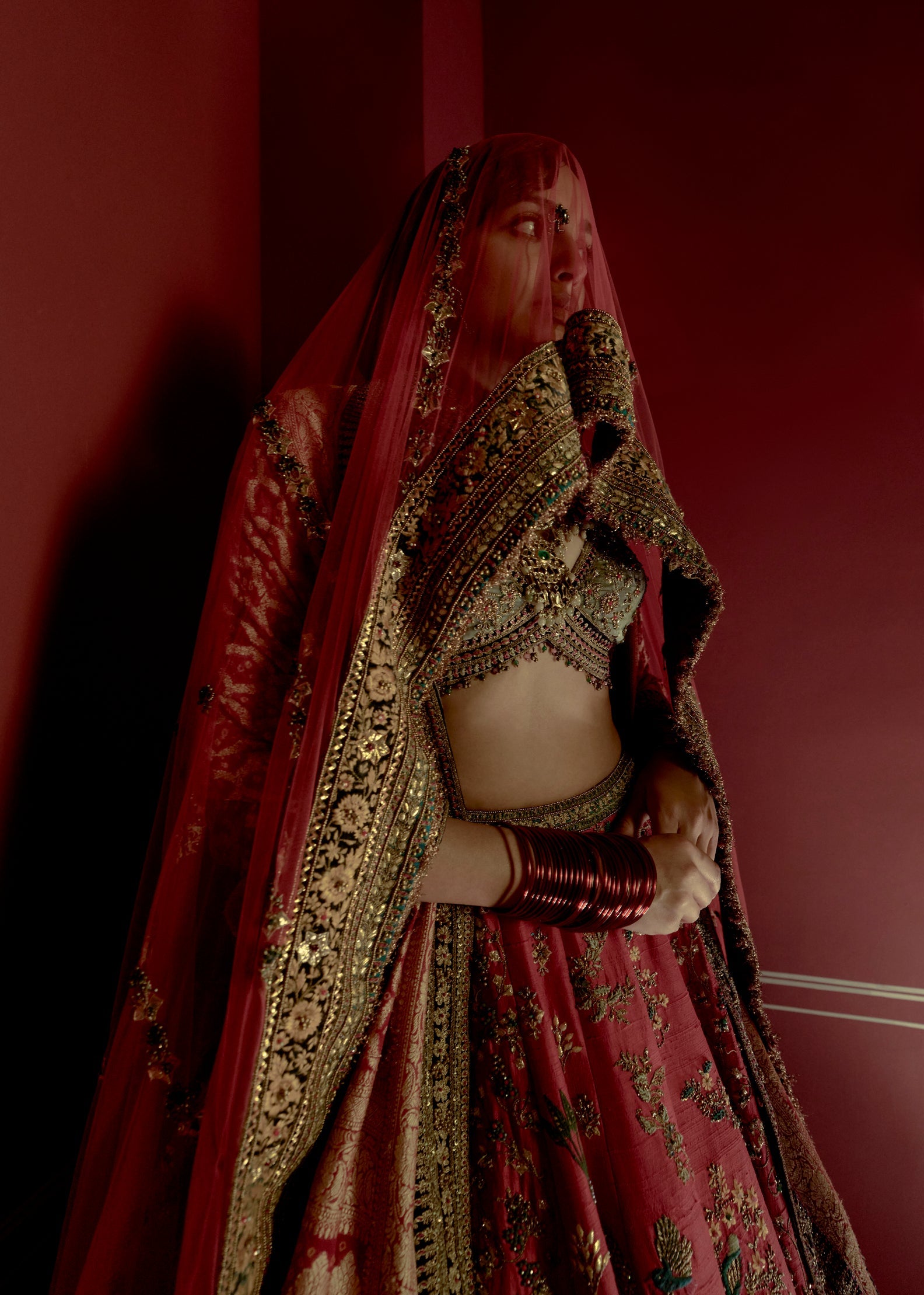 Puritan Grey Raw Silk Tango Lehenga Set