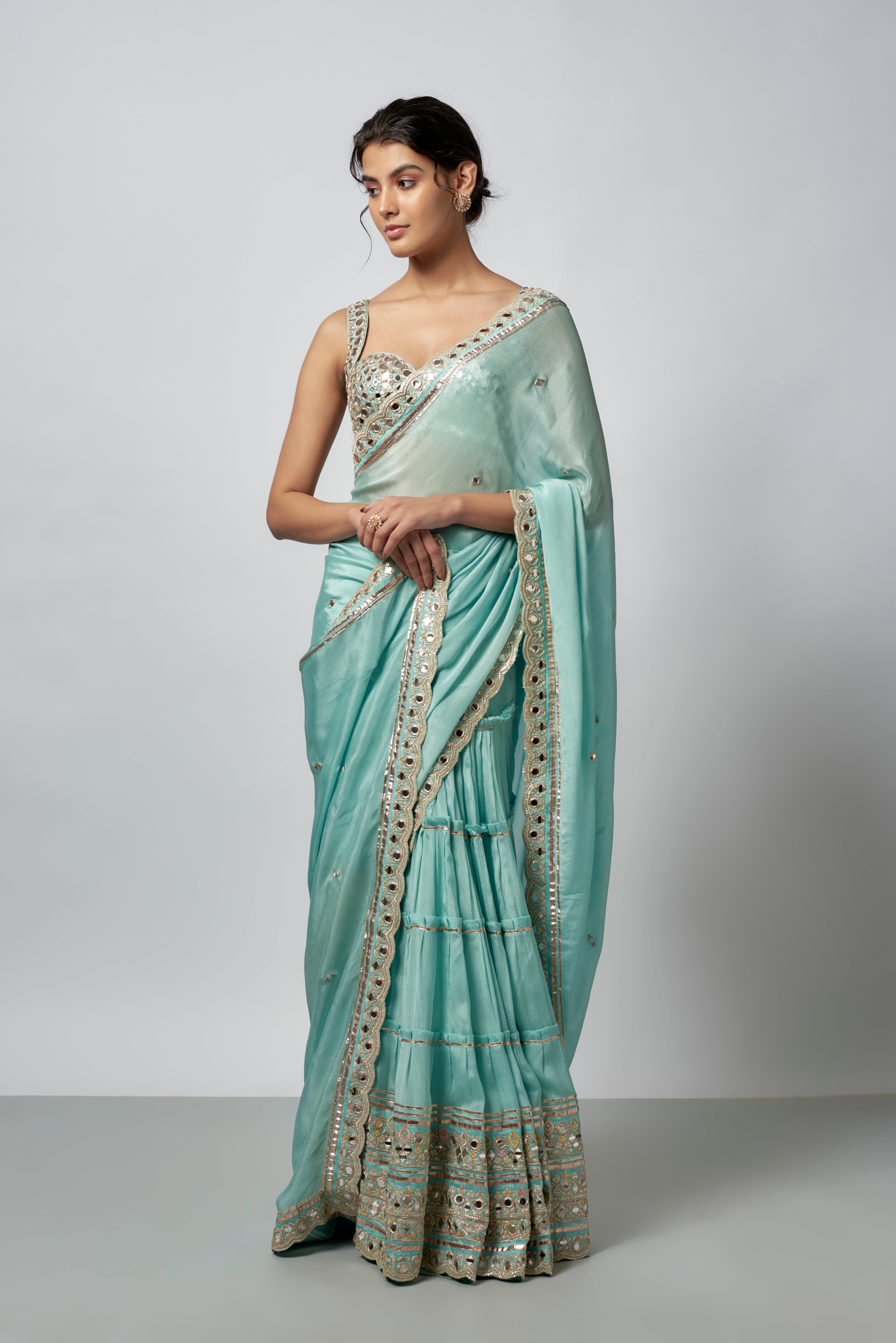 Nisha Aggarwal In Anusha Saree Set