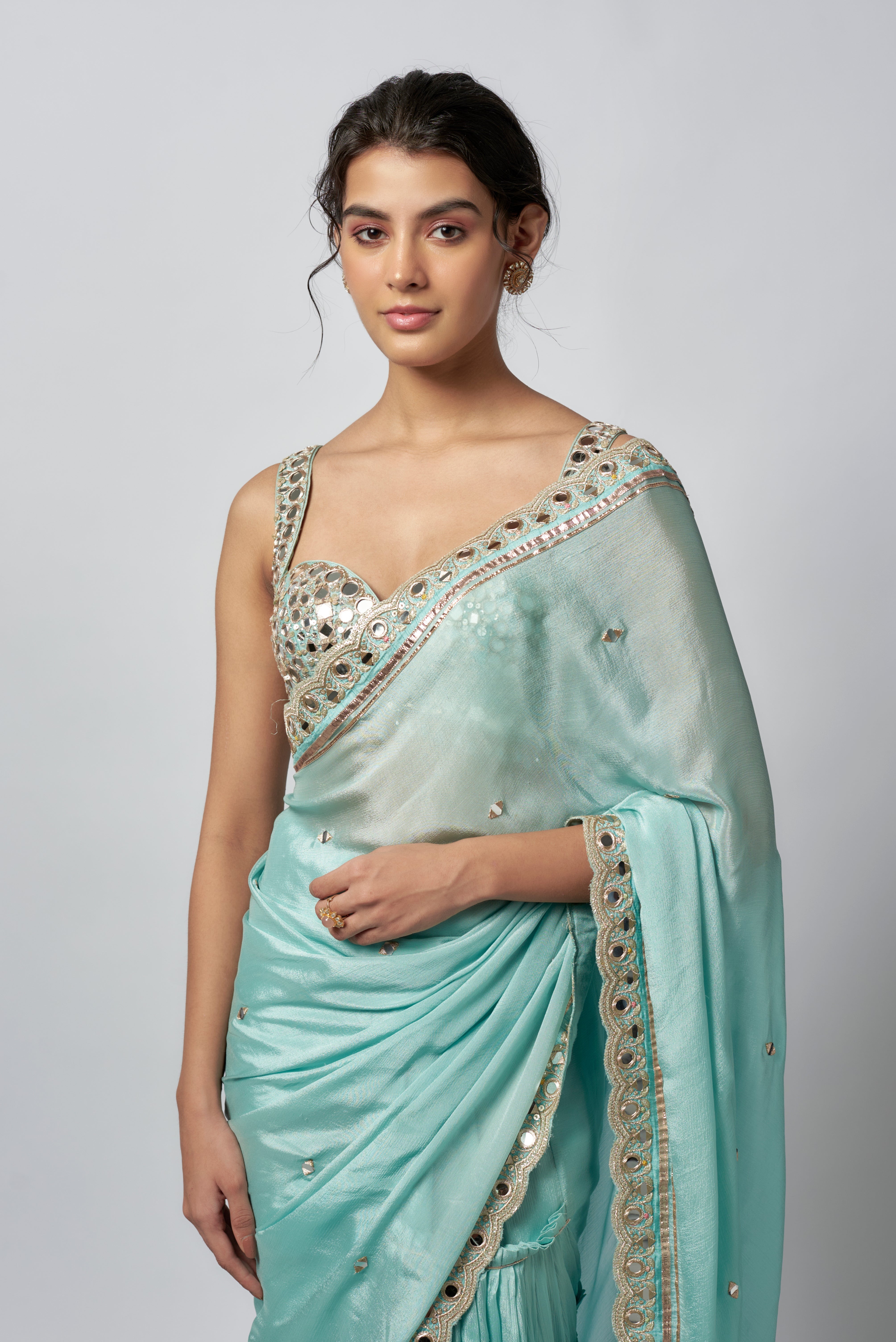 Nisha Aggarwal In Anusha Saree Set