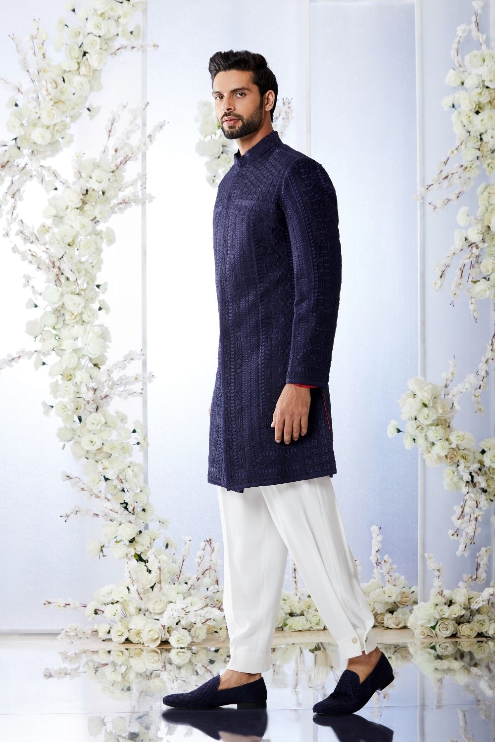 Rajkumar Rao In Midnight Blue Sherwani Set