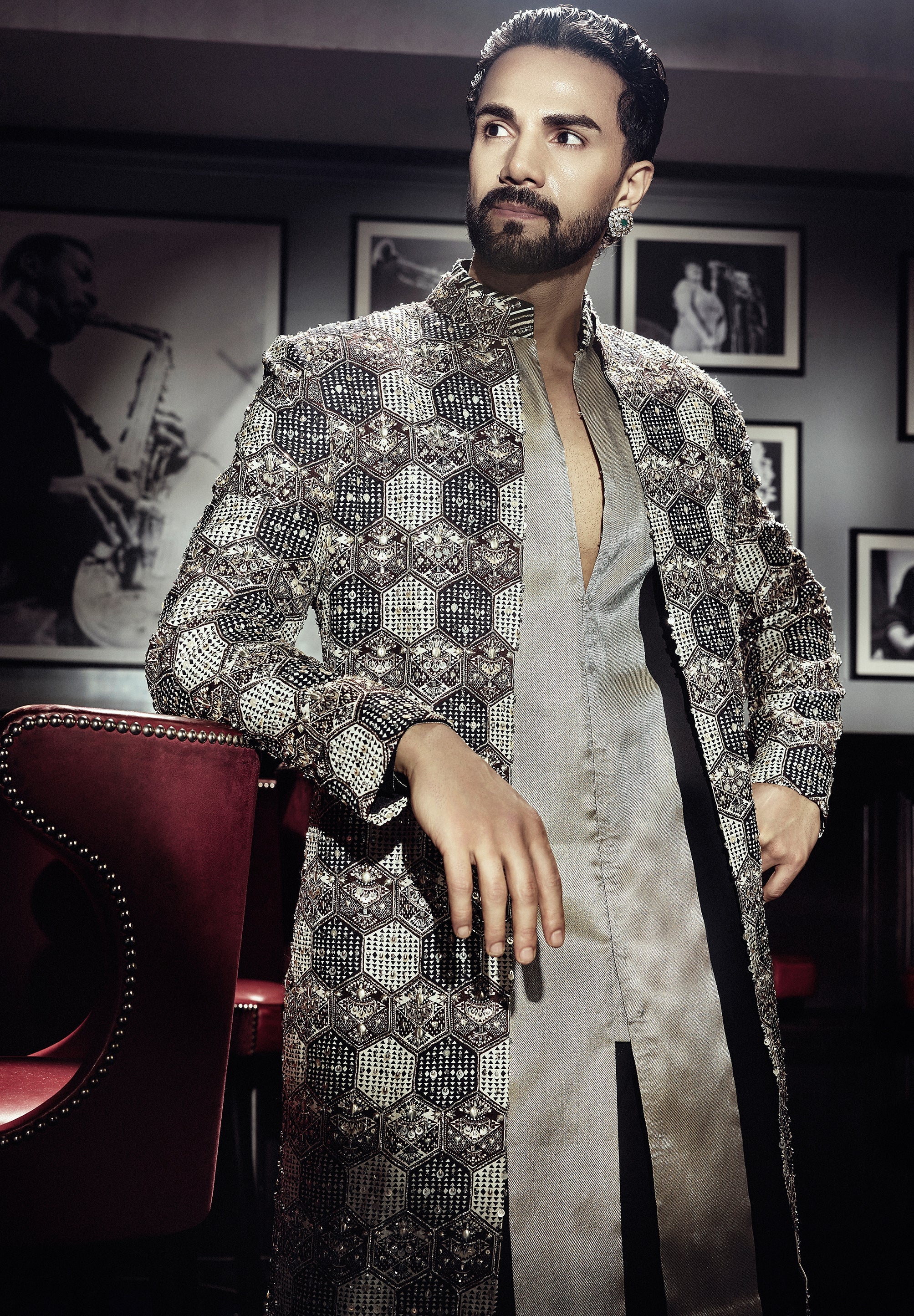 Zameer Metallic Sherwani Set