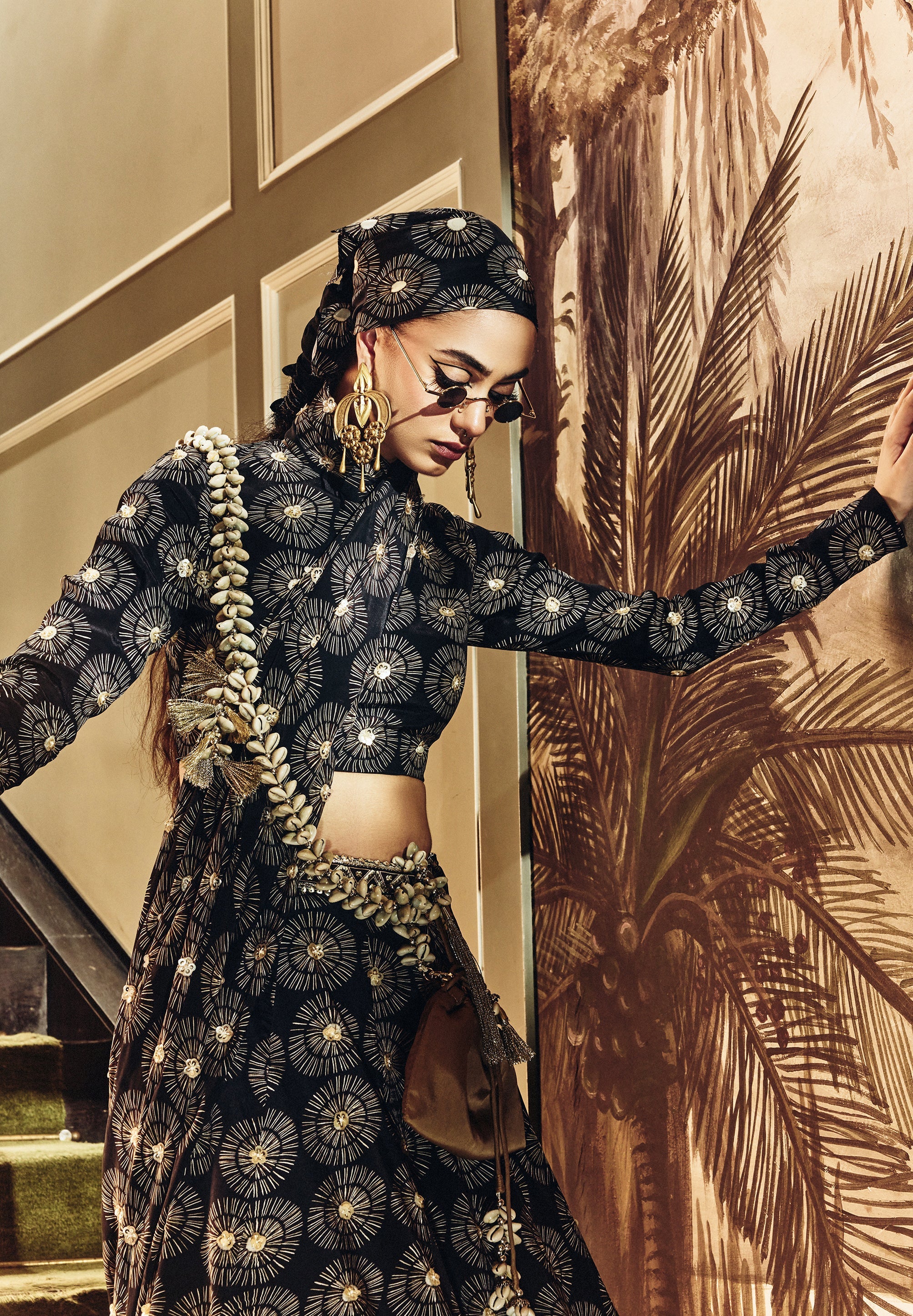 Zyra Embellished Blouse With Lehenga And Dupatta