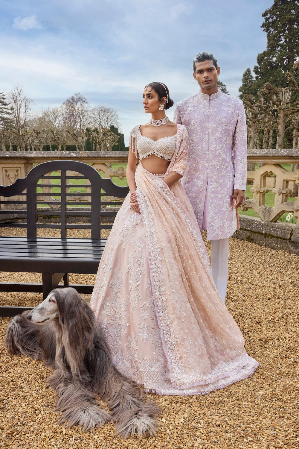 Mauve Pearl Short Sherwani Set