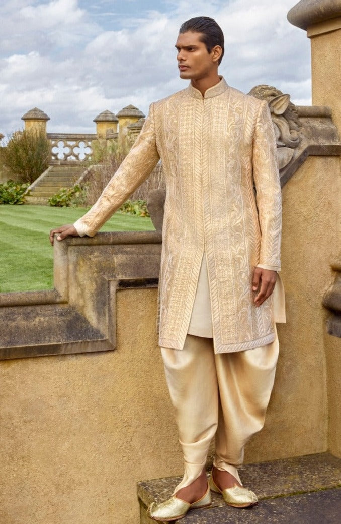 Rose Gold Sherwani Set