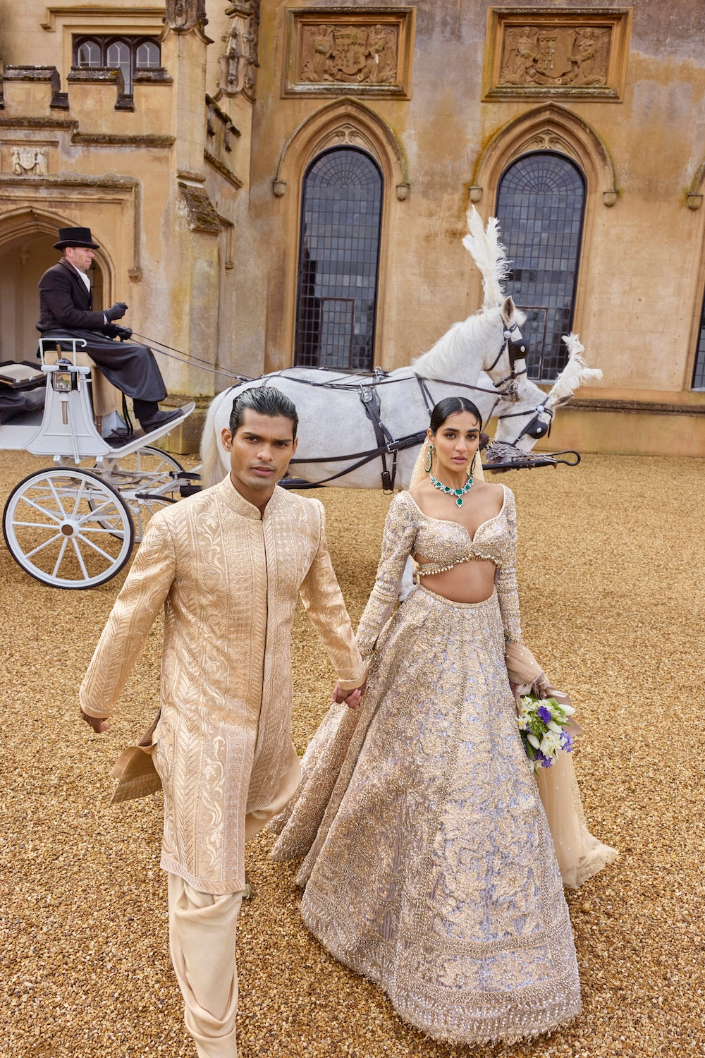 Rose Gold Sherwani Set