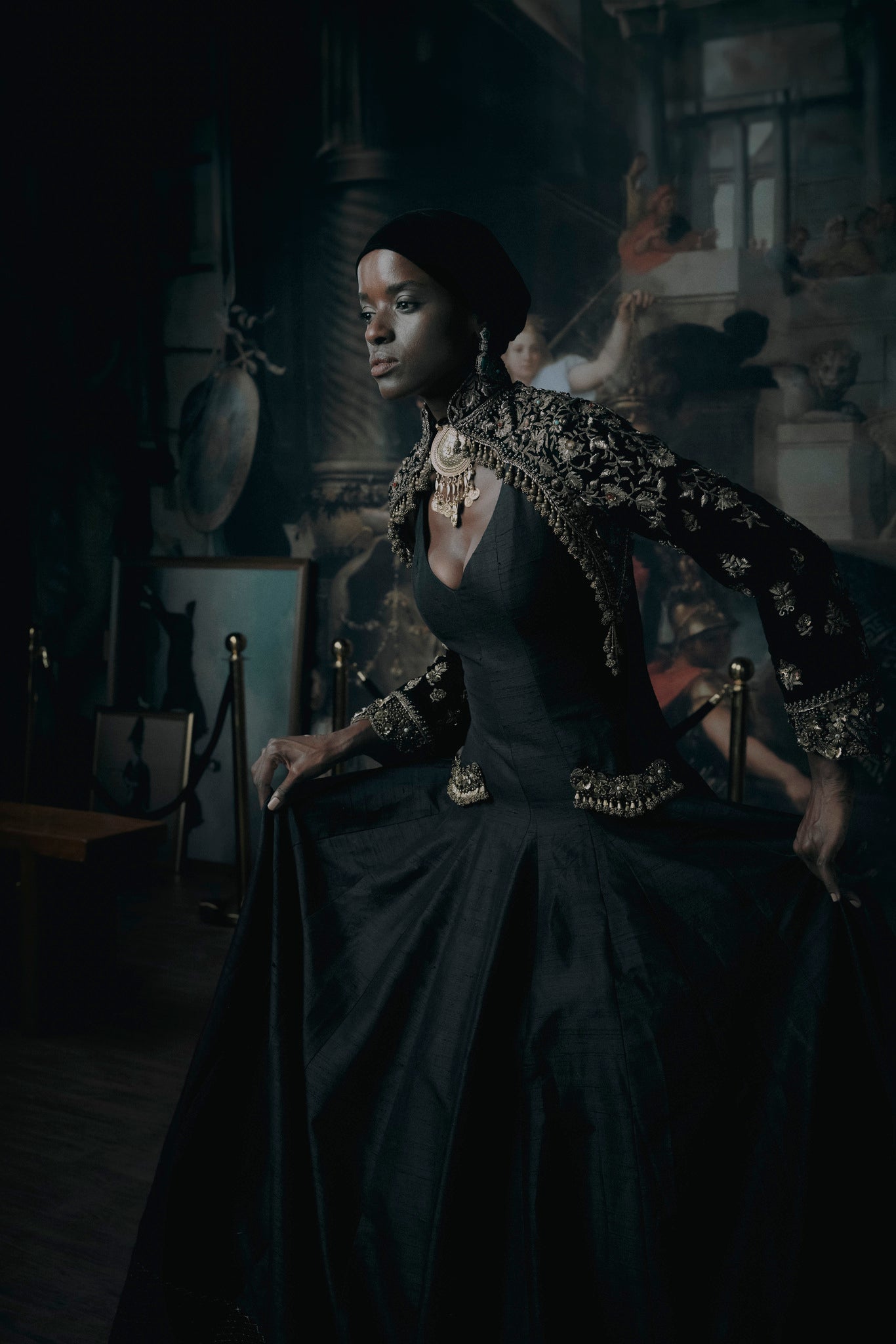 Black Anarkali Set