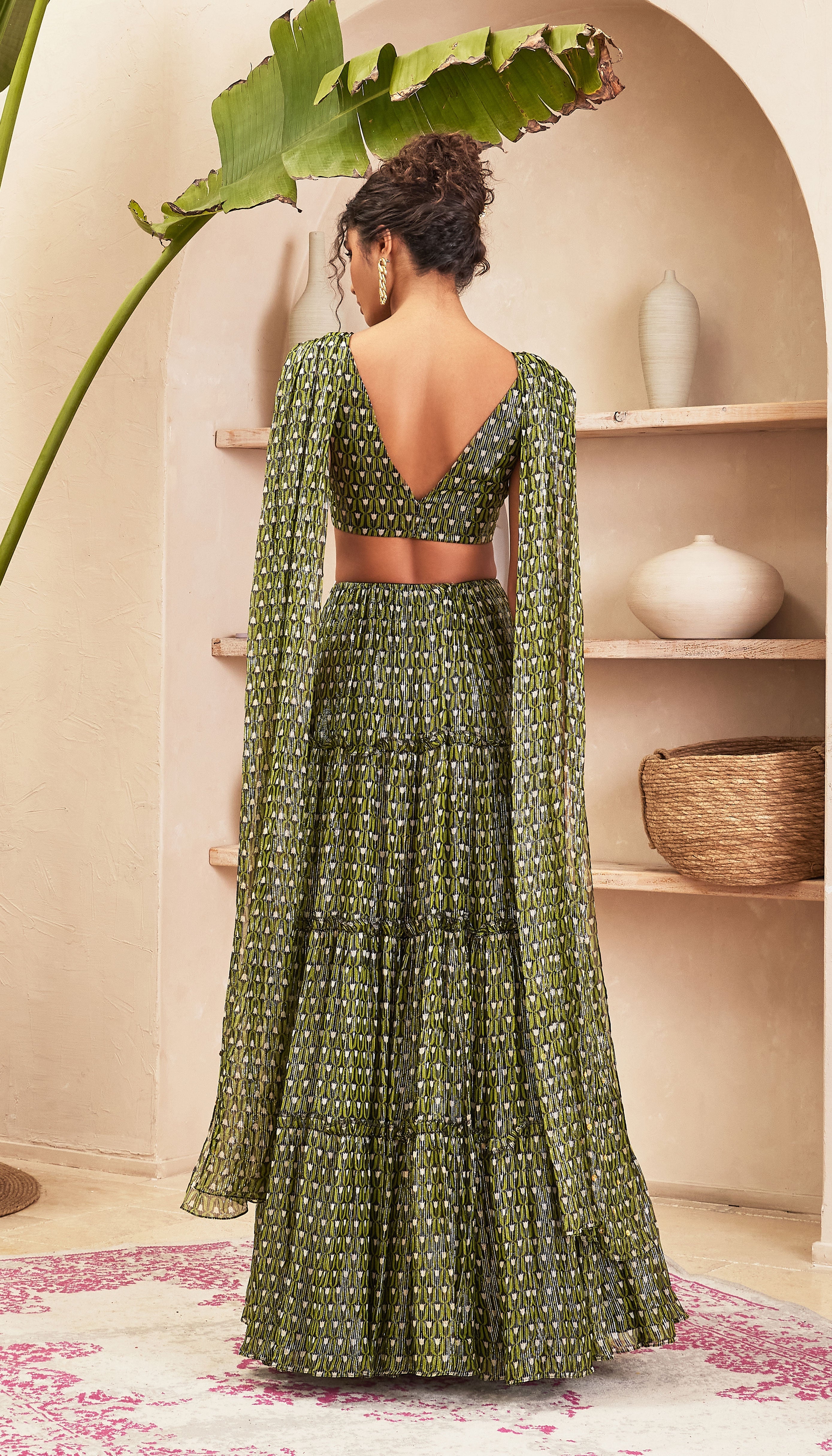 Athlea - Black Lehenga With Blouse & Dupatta