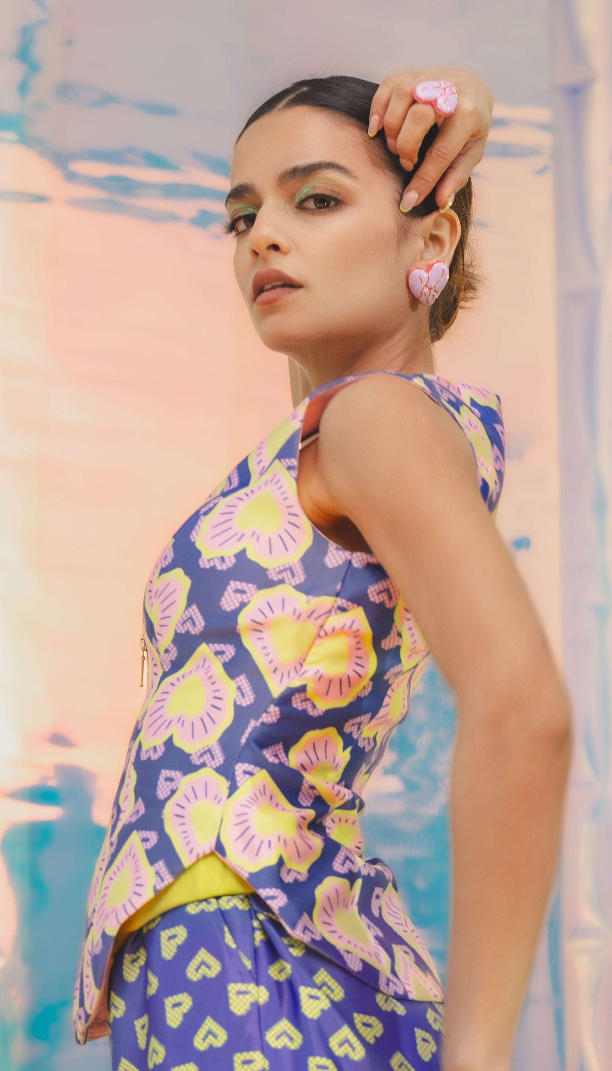 Blue Flared Pants In Pac Street Girl