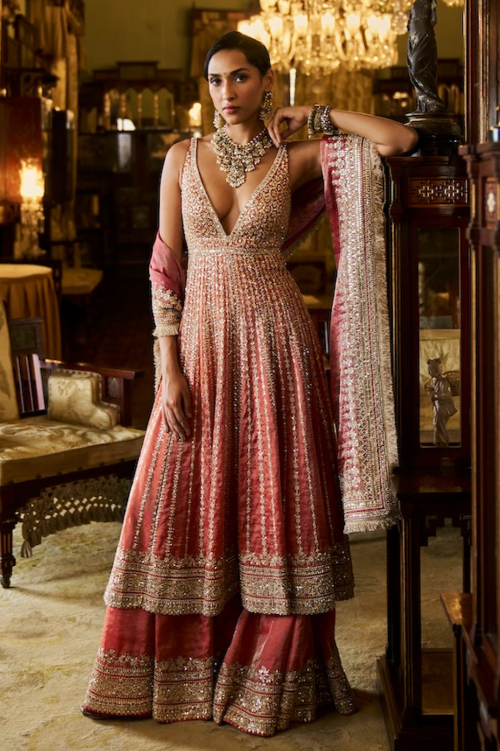 Rakul Preet Singh In Burnt Orange Gota Patti Sharara Set