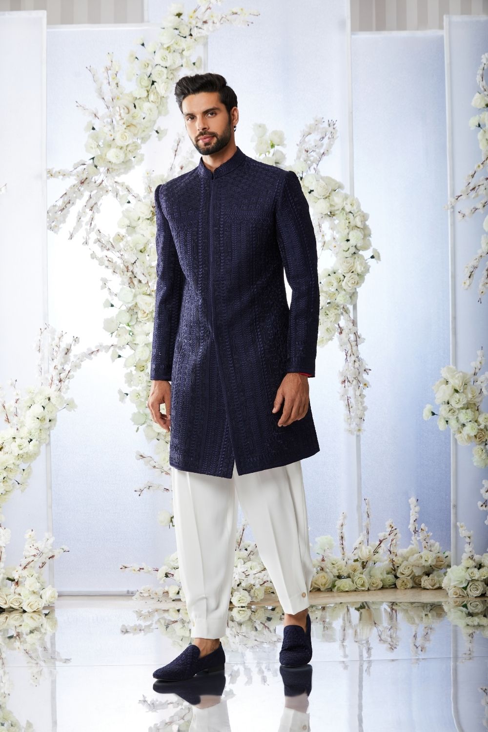 Rajkumar Rao In Midnight Blue Sherwani Set