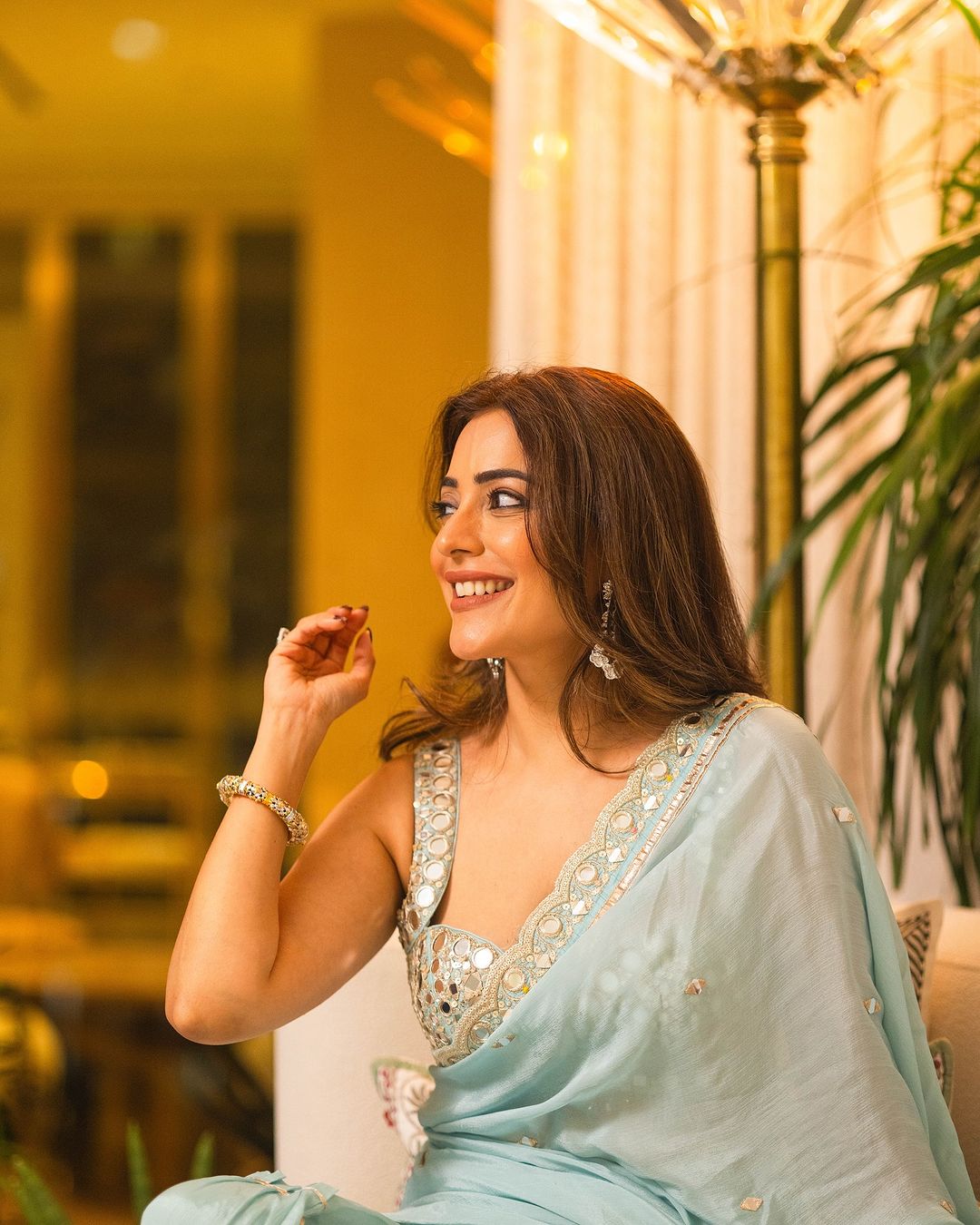 Nisha Aggarwal In Anusha Saree Set