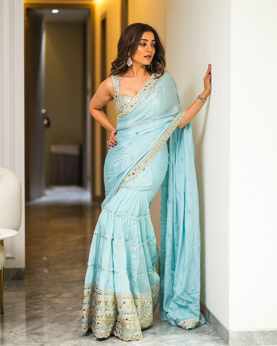 Nisha Aggarwal In Anusha Saree Set