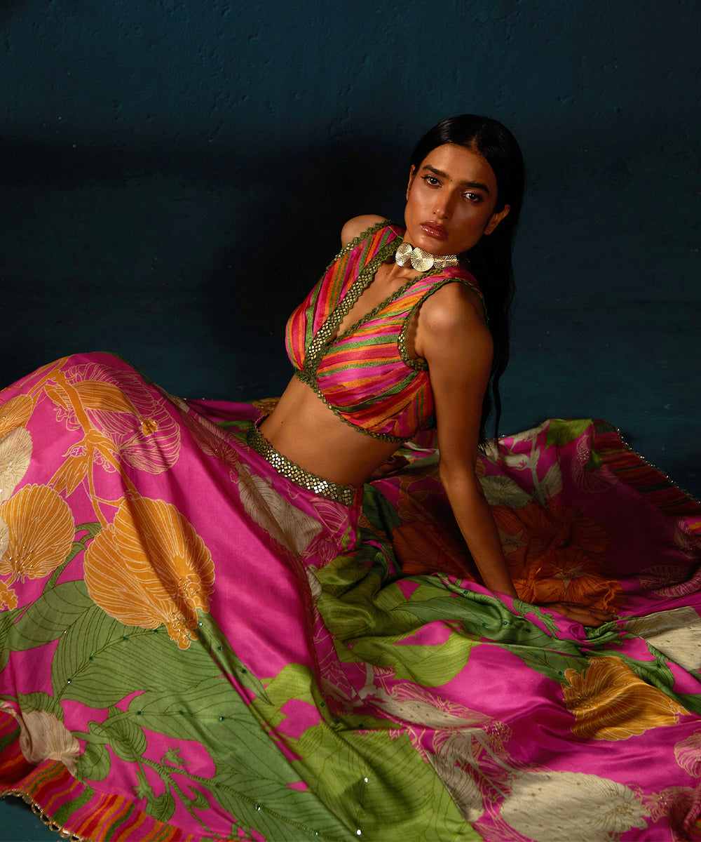 Fuschia Pink Lehenga Set