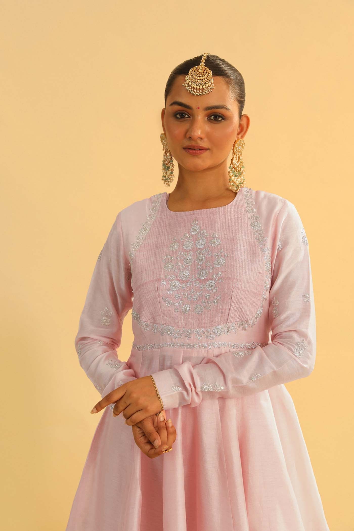 Shahana - Rosepink Peplum Kurta With Garara And Dupatta