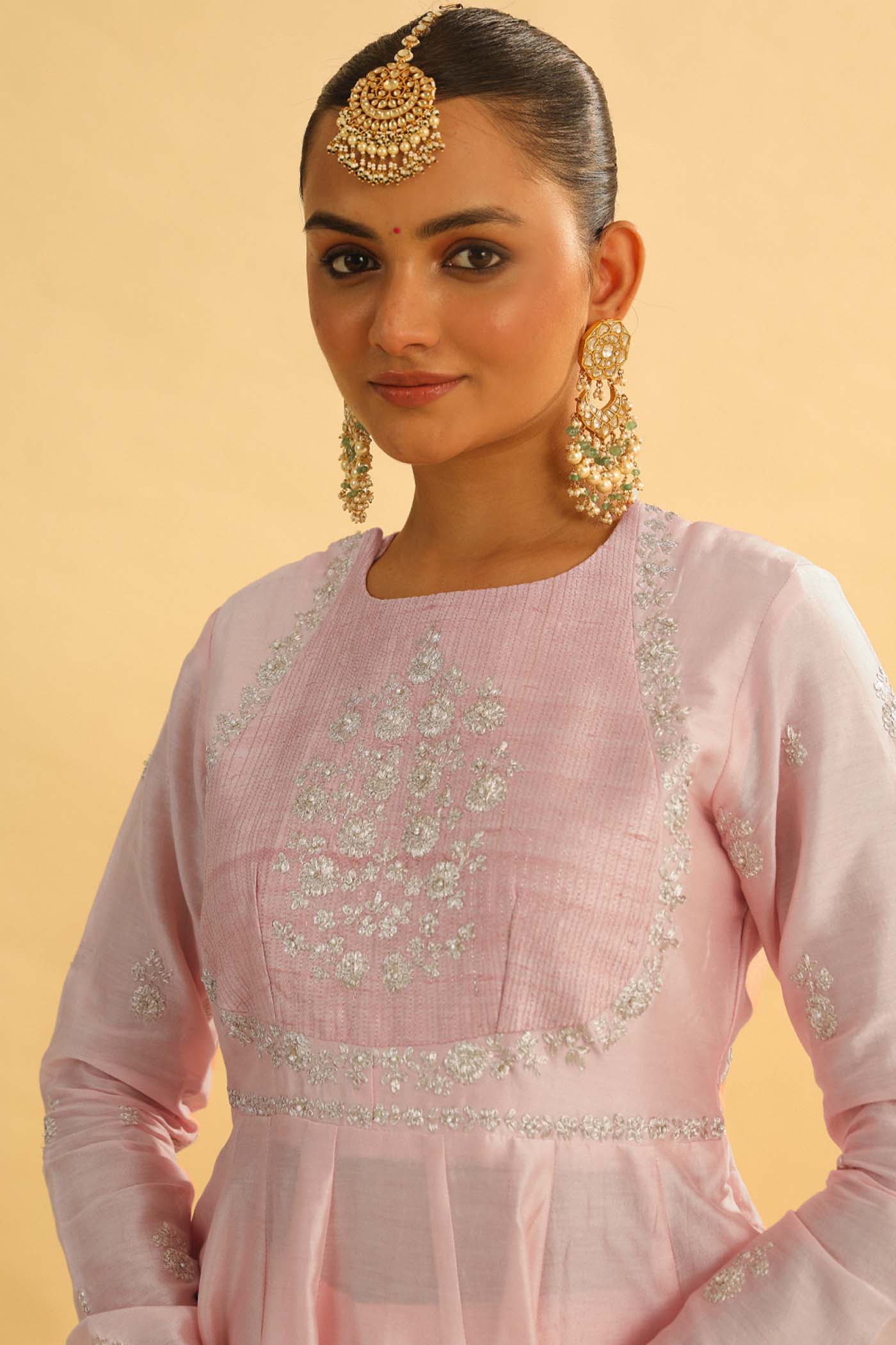 Shahana - Rosepink Peplum Kurta With Garara And Dupatta