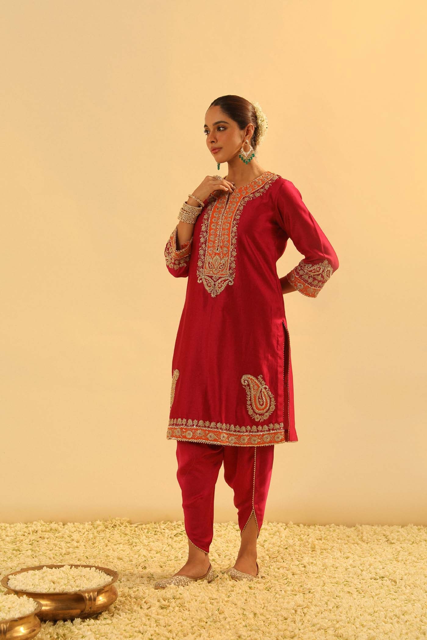 Anjum - Short Kurta With Dhoti