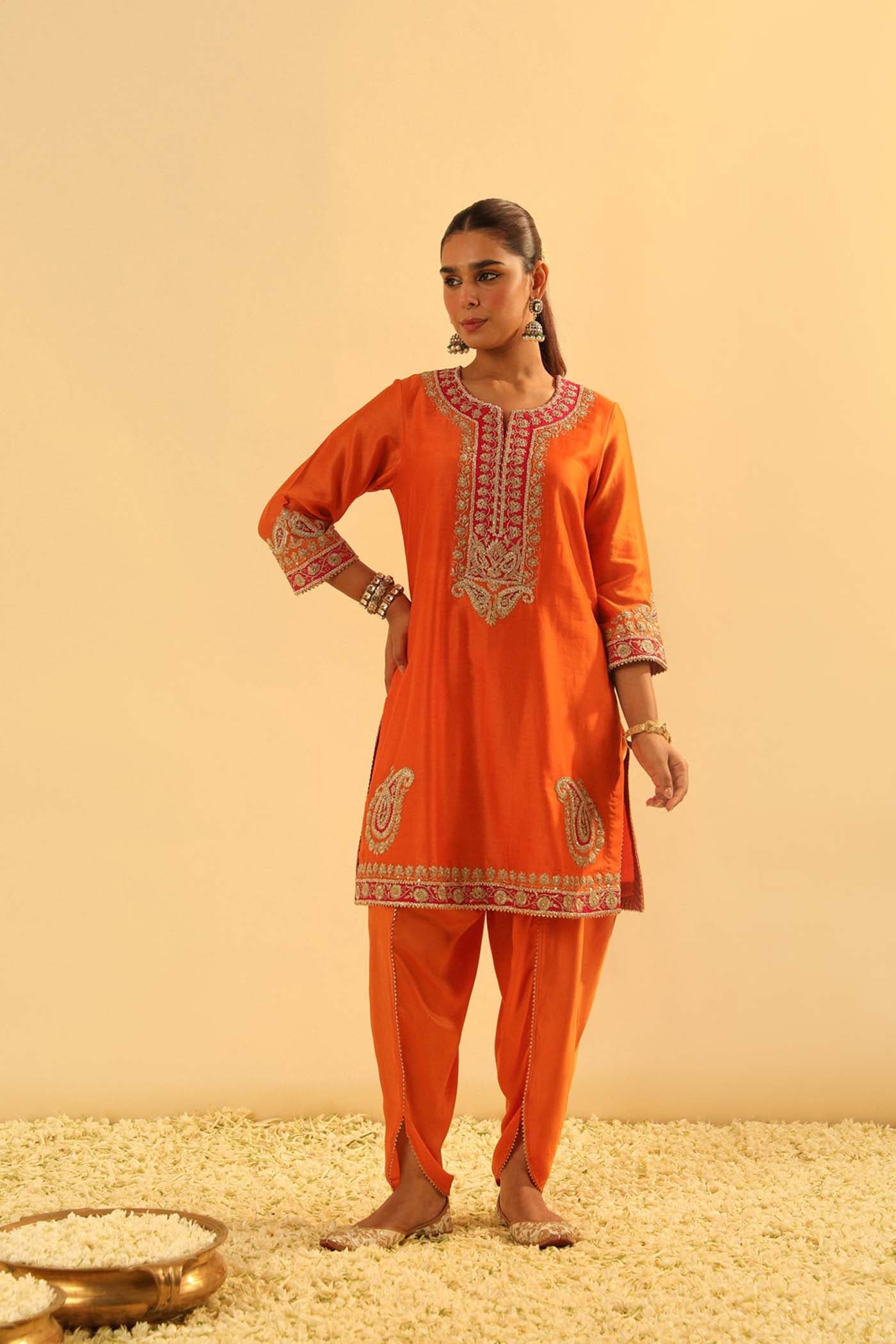 Anjum - Short Kurta With Dhoti