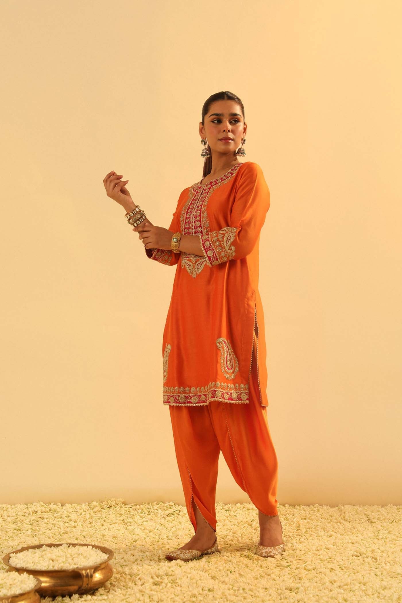 Anjum - Short Kurta With Dhoti
