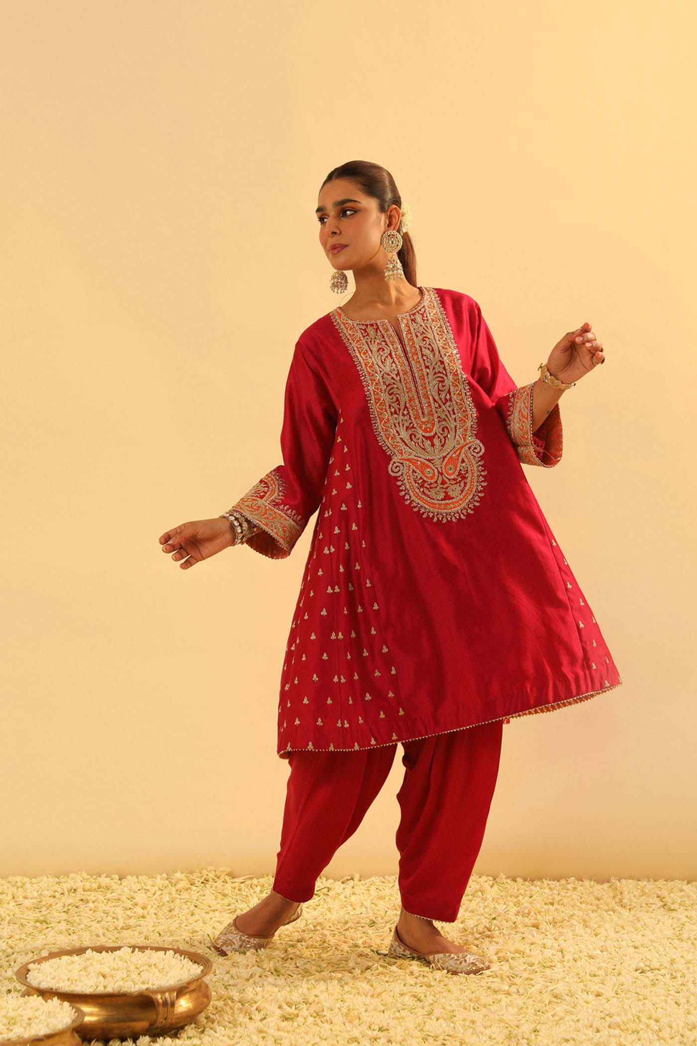 Falisha - Short Kalidaar Choga With Salwar