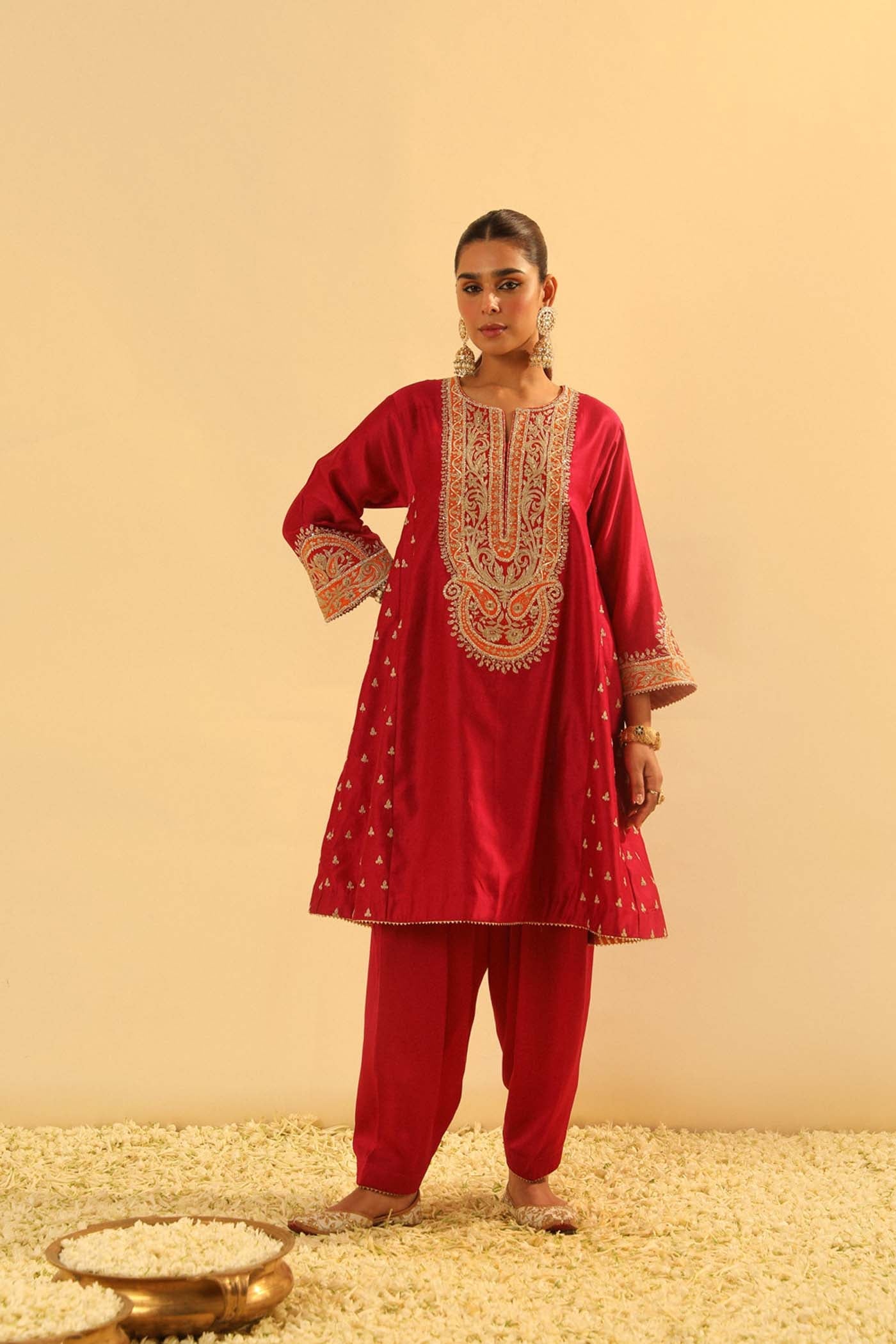 Falisha - Short Kalidaar Choga With Salwar