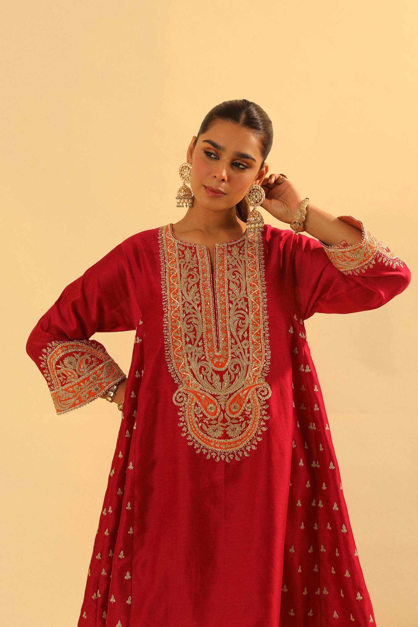 Falisha - Short Kalidaar Choga With Salwar