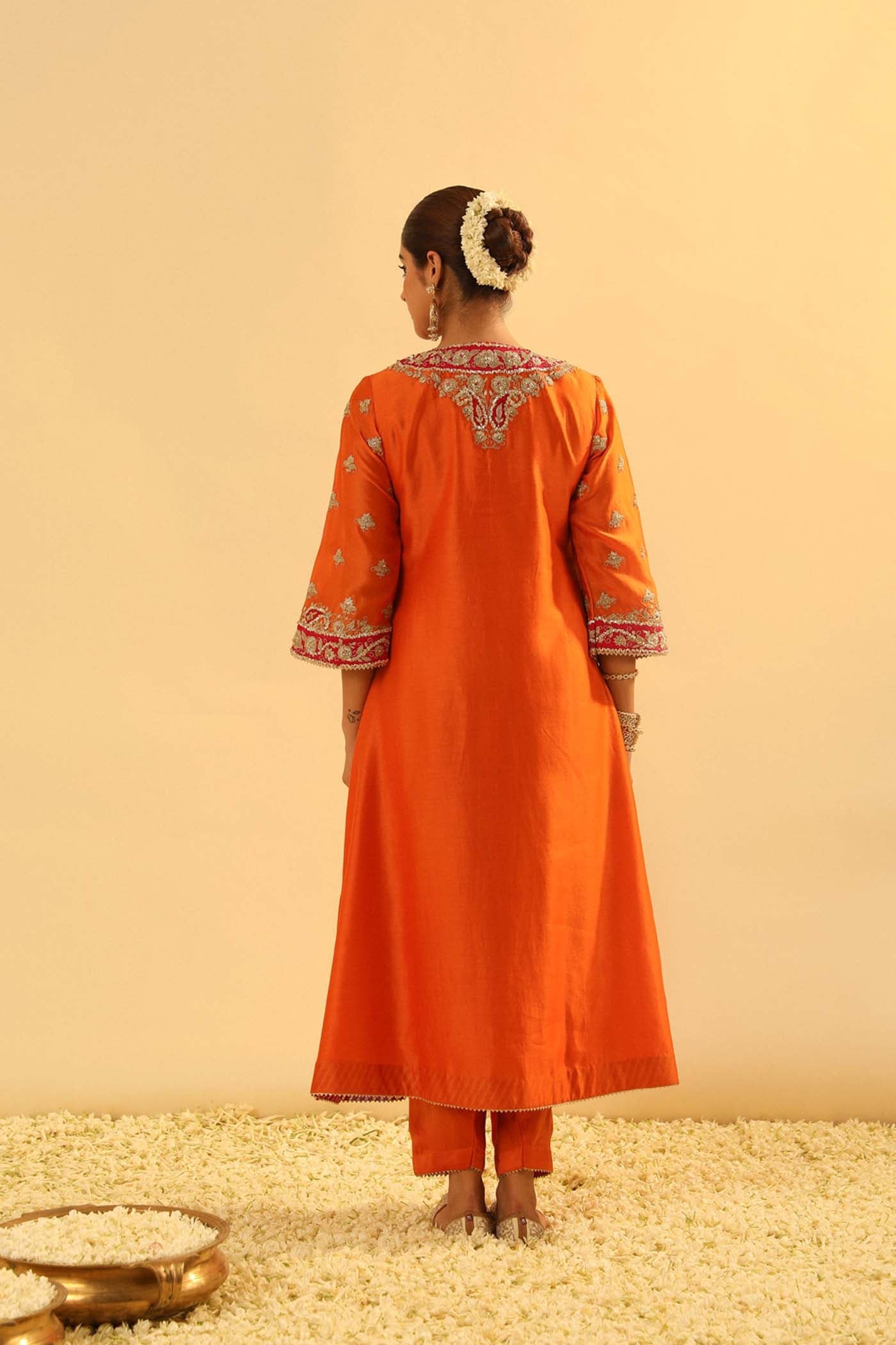 Alima - Long A-Line Choga With Salwar