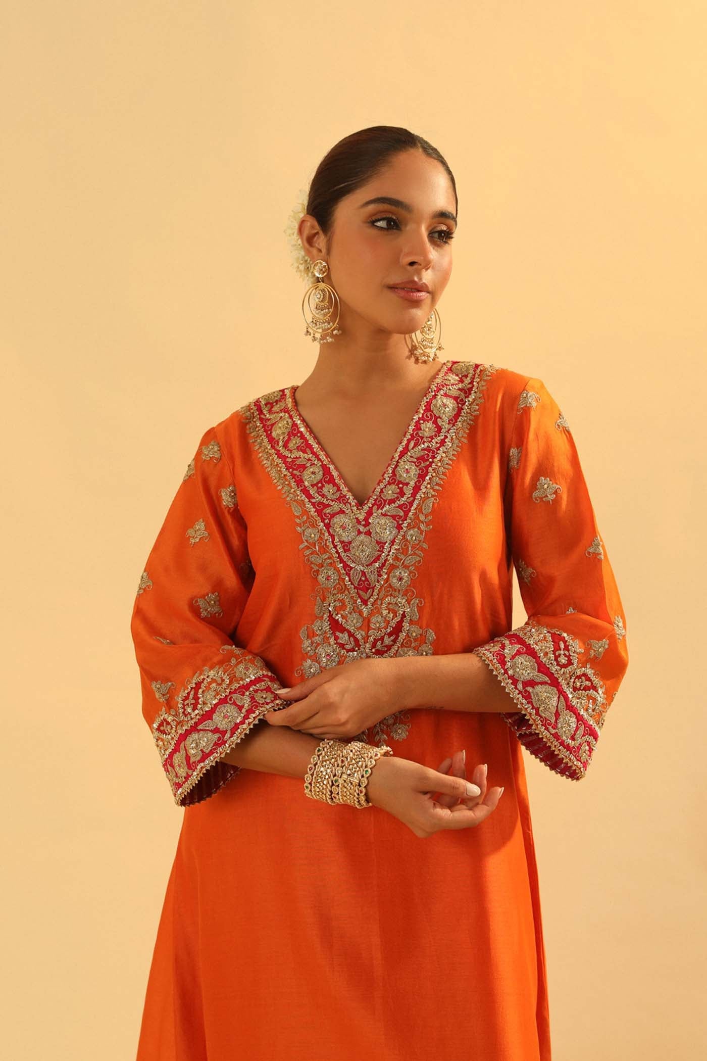 Alima - Long A-Line Choga With Salwar