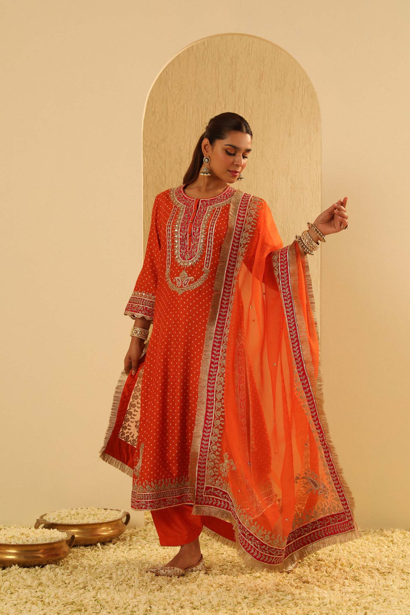 Saanjh - A-Line Kurta With Salwar And Dupatta