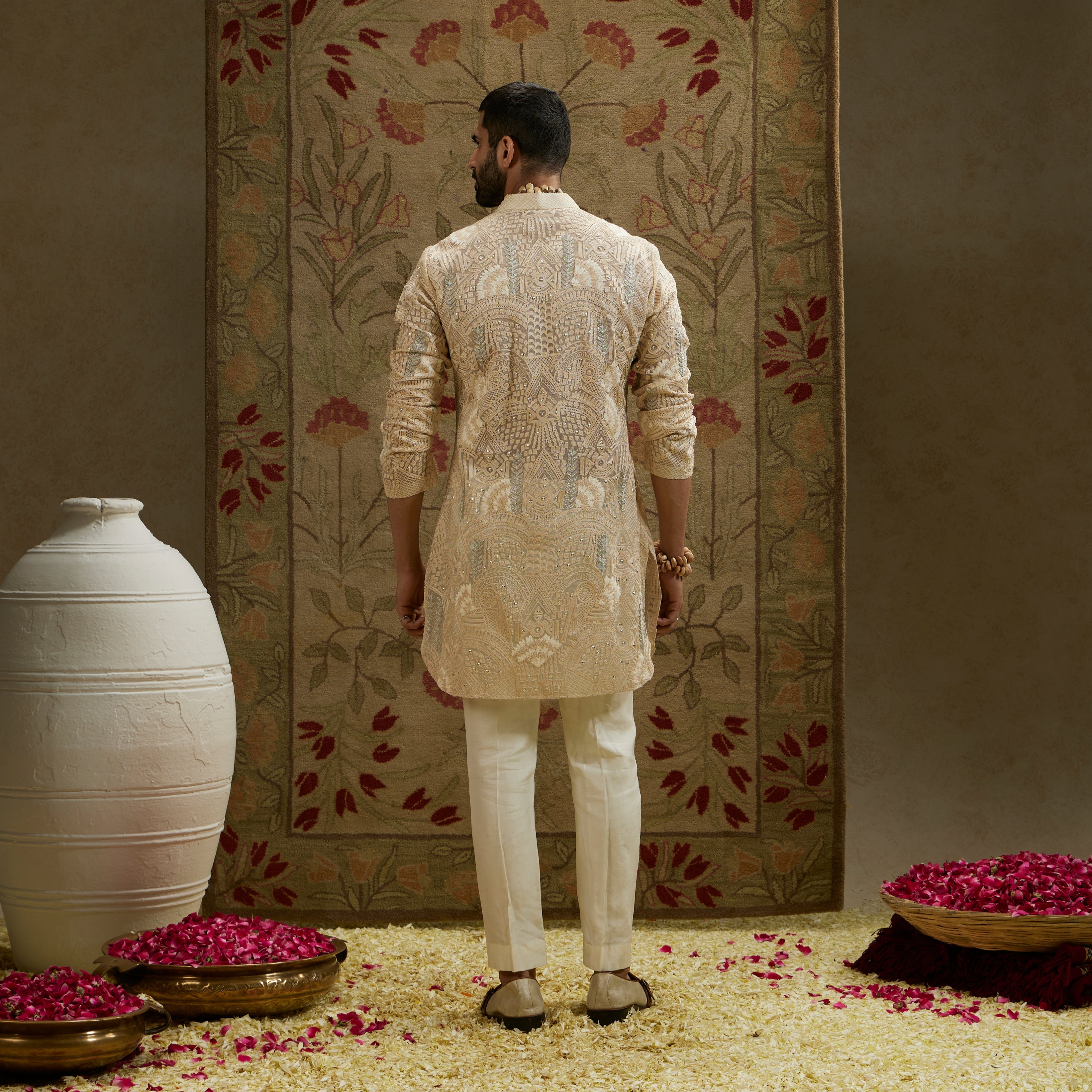 Magnolia Organza Embellished Kurta Set
