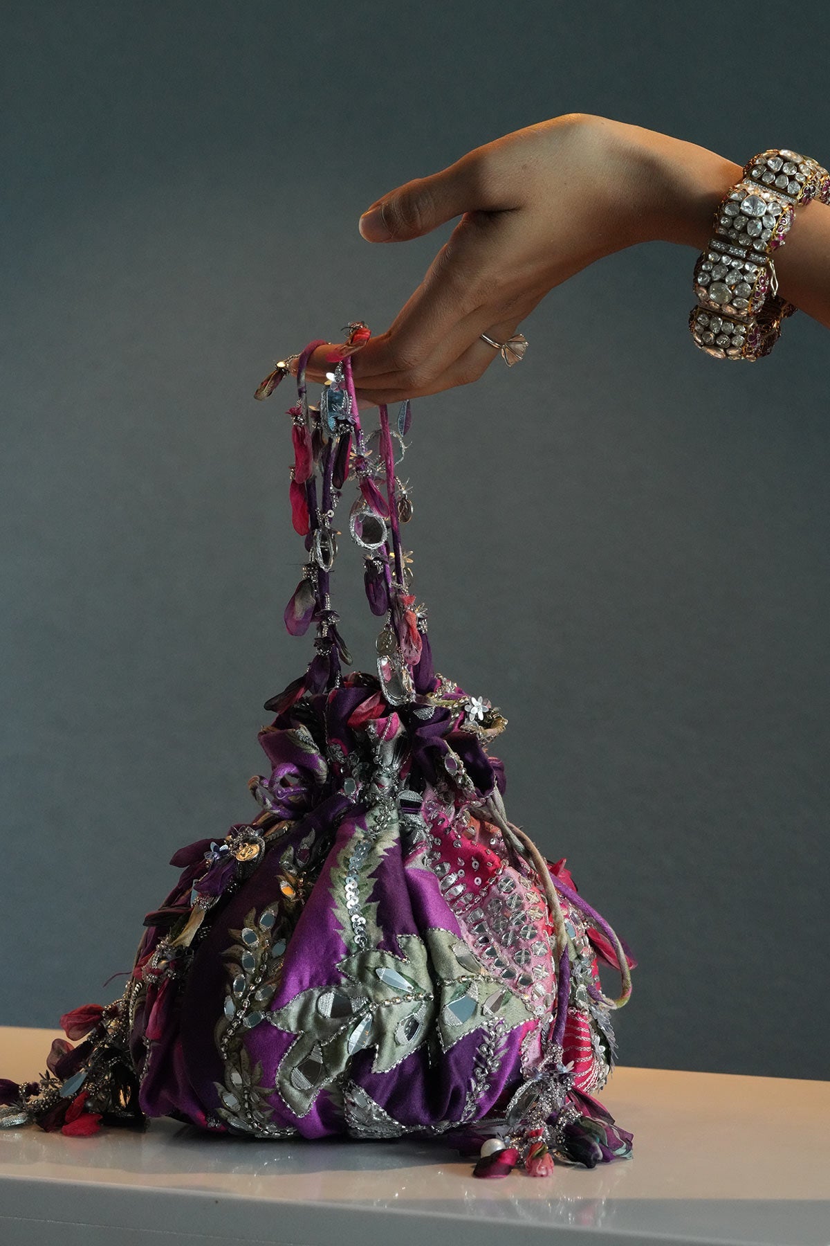 Grapevine Embroidered Potli