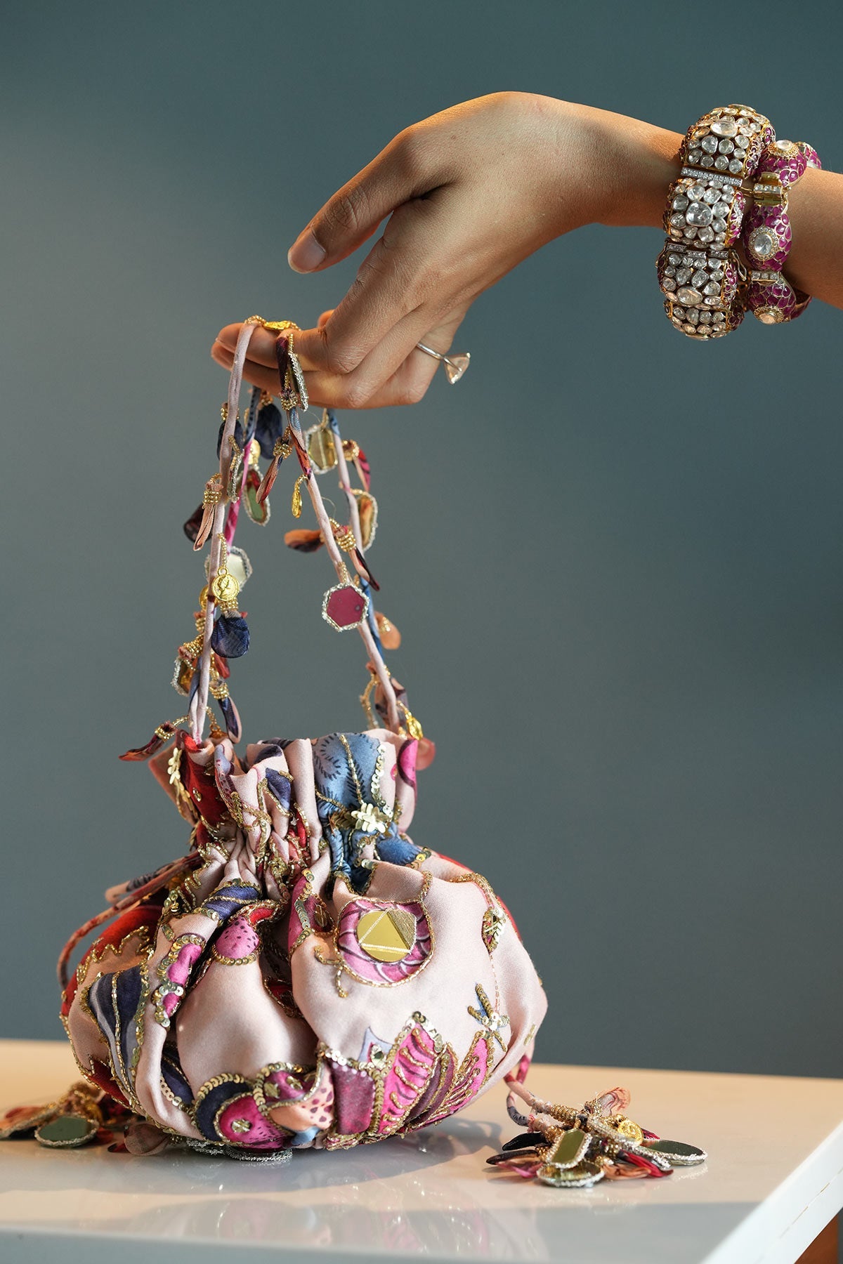 Sand Embroidered Potli
