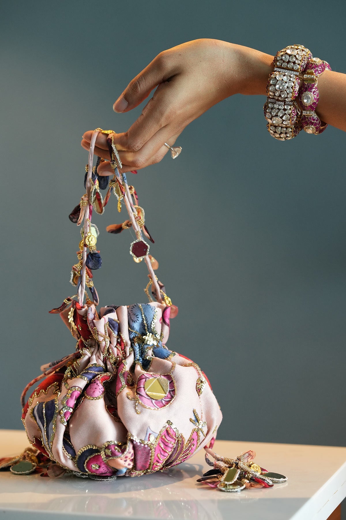 Sand Embroidered Potli