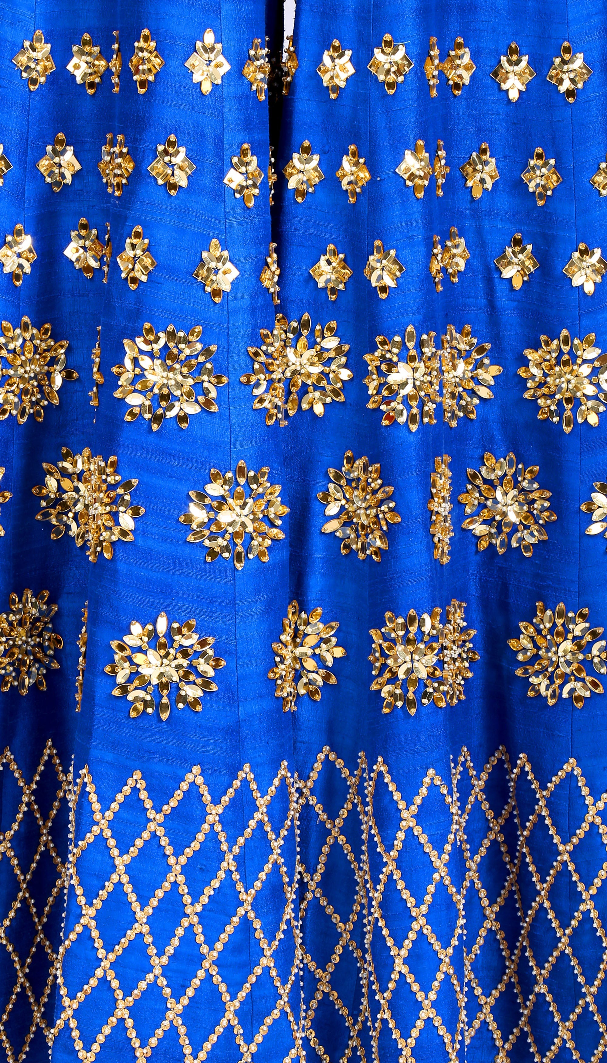 Diva Dreams - Electric Blue Embellished Jumpsuit