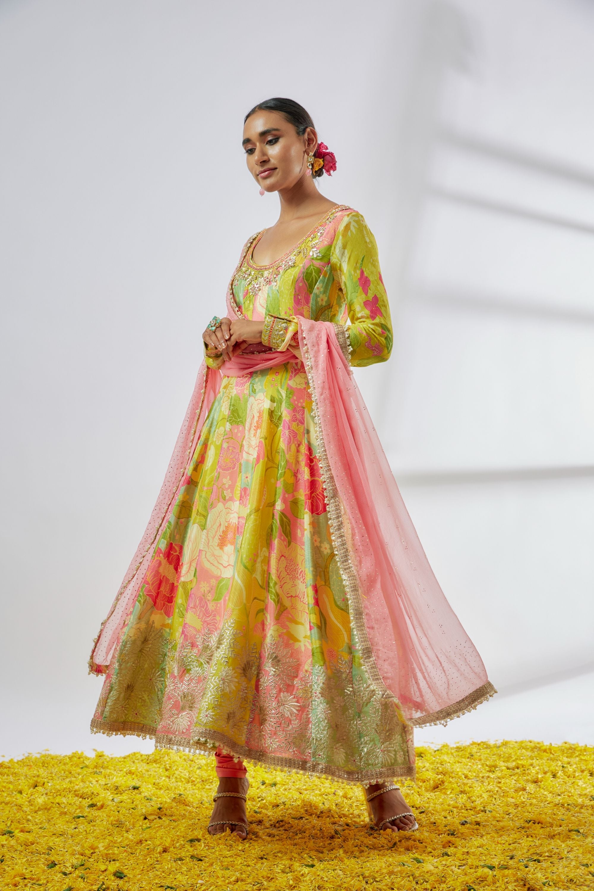 Hebah Patel In Deepti Anarkali Set
