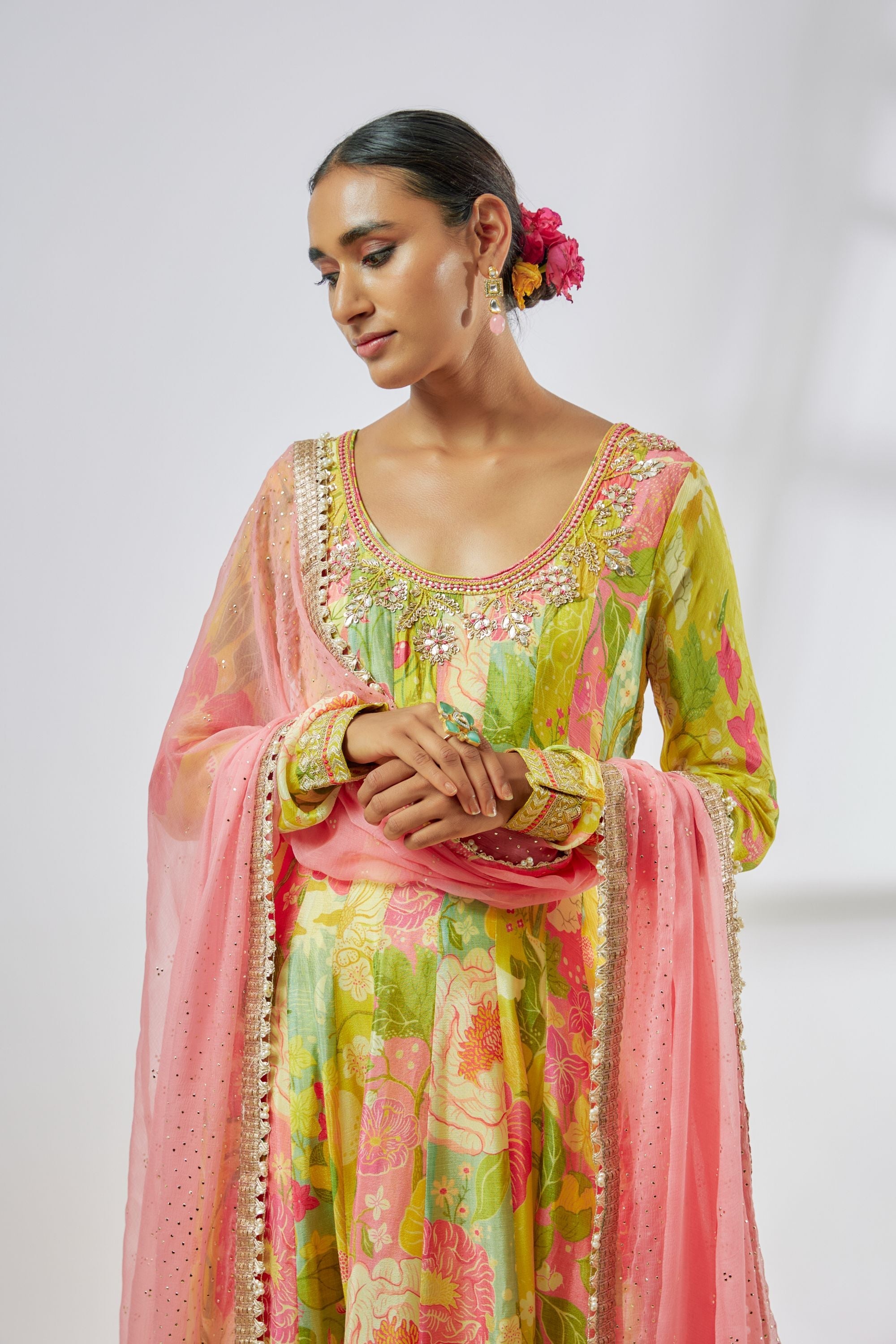 Hebah Patel In Deepti Anarkali Set