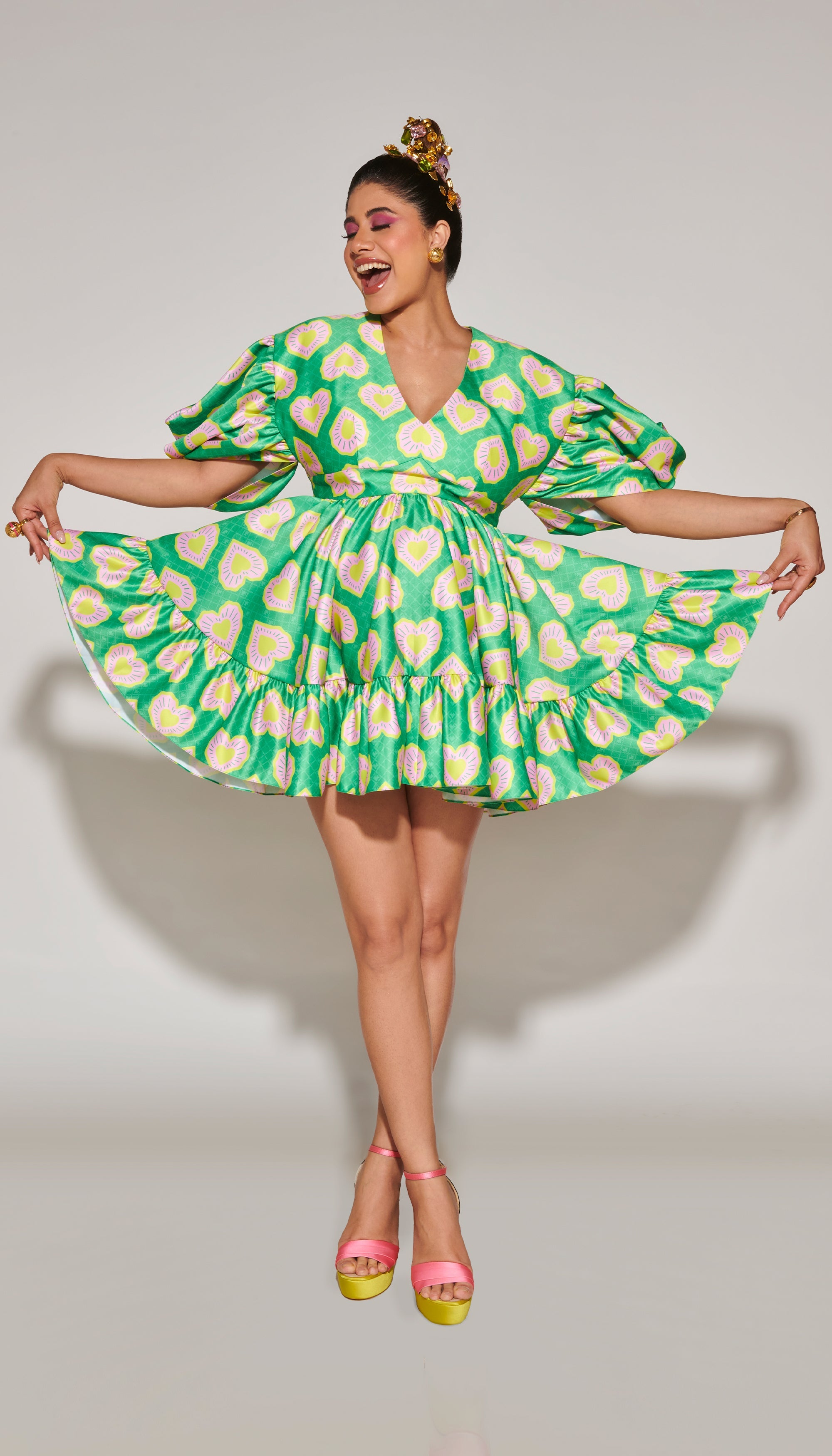 Malvika Sitlani In Green Dress Blinding Hearts