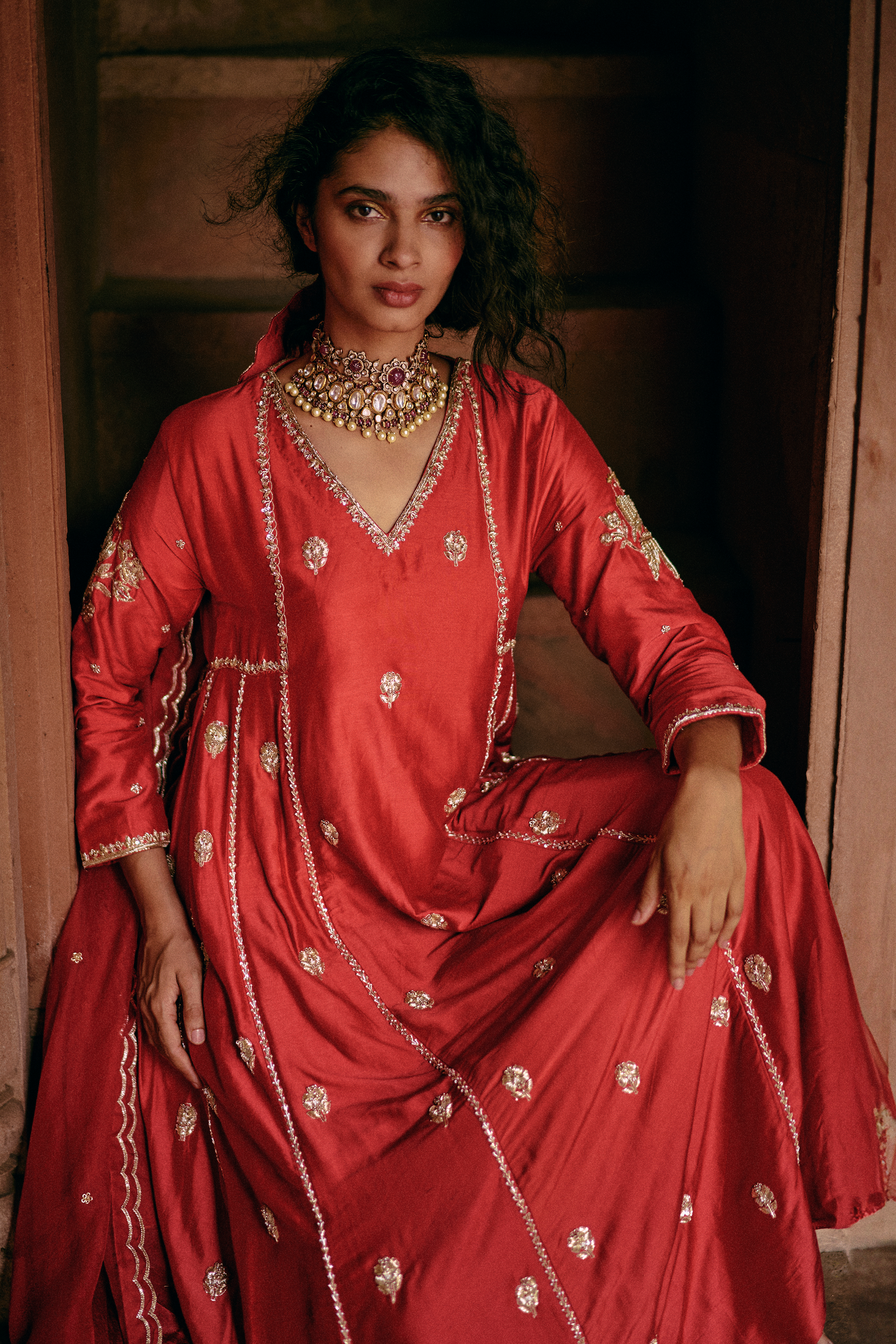 Ezra Anarkali Set