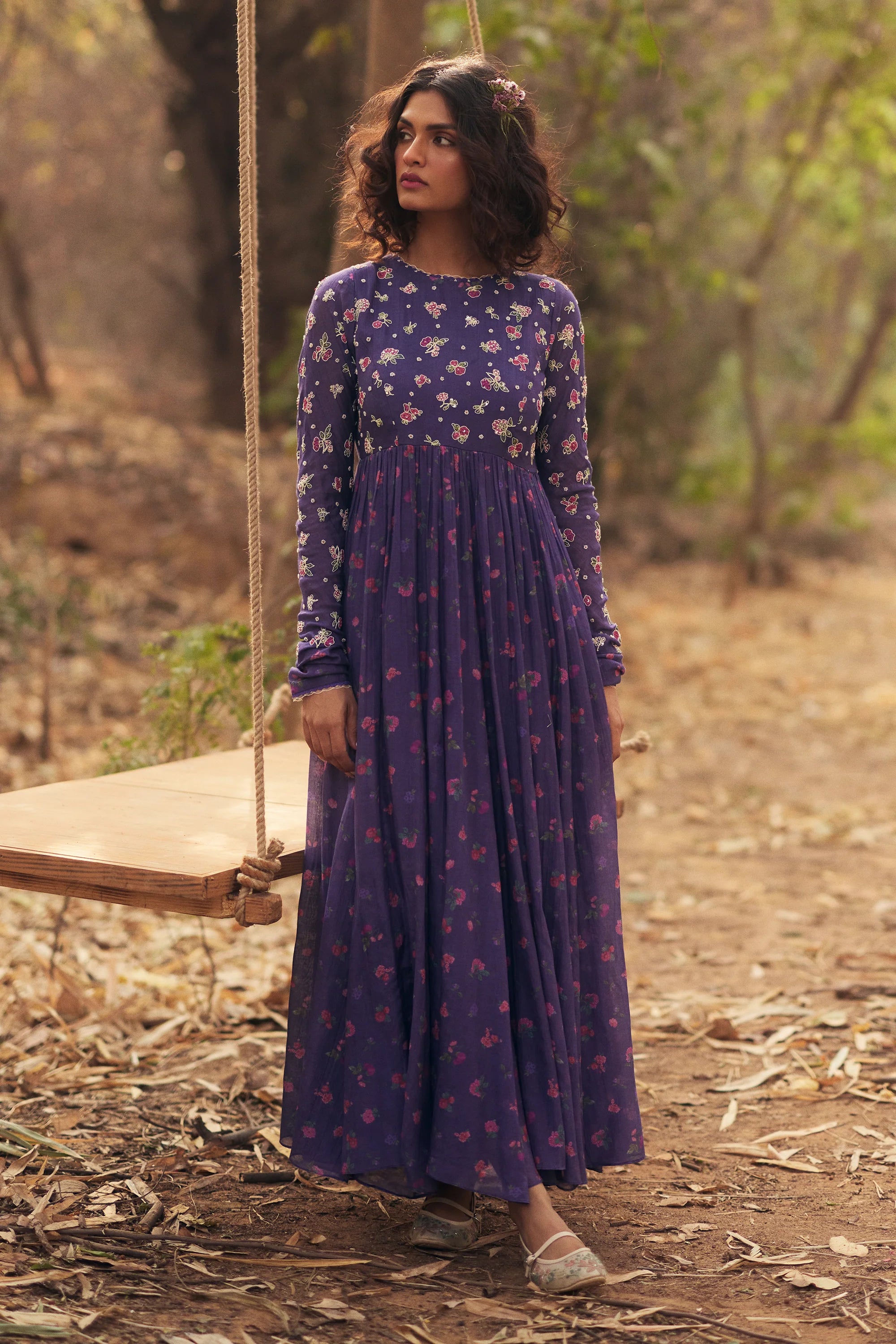 Harlow Anarkali Set – Grape