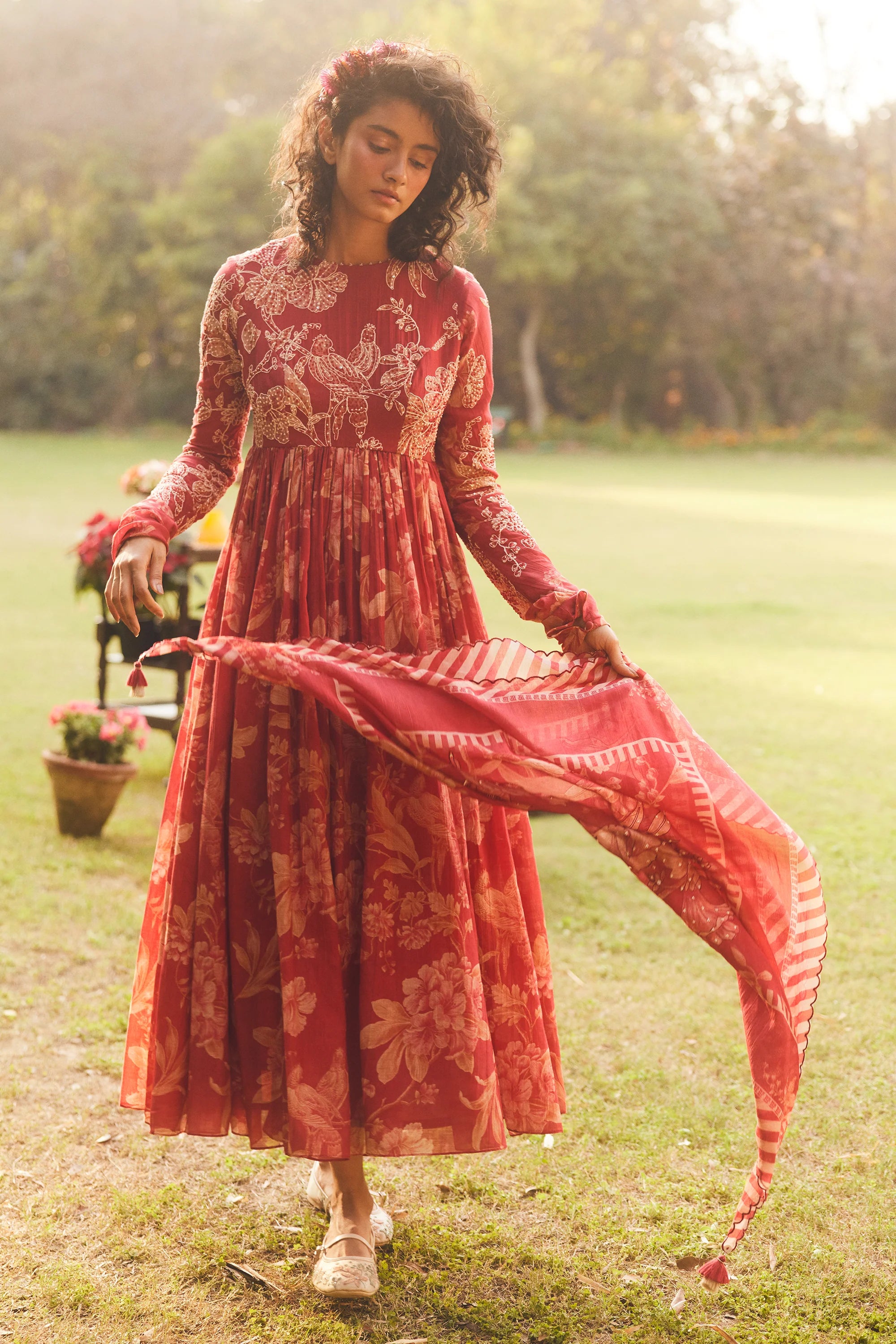 Lark Anarkali Set