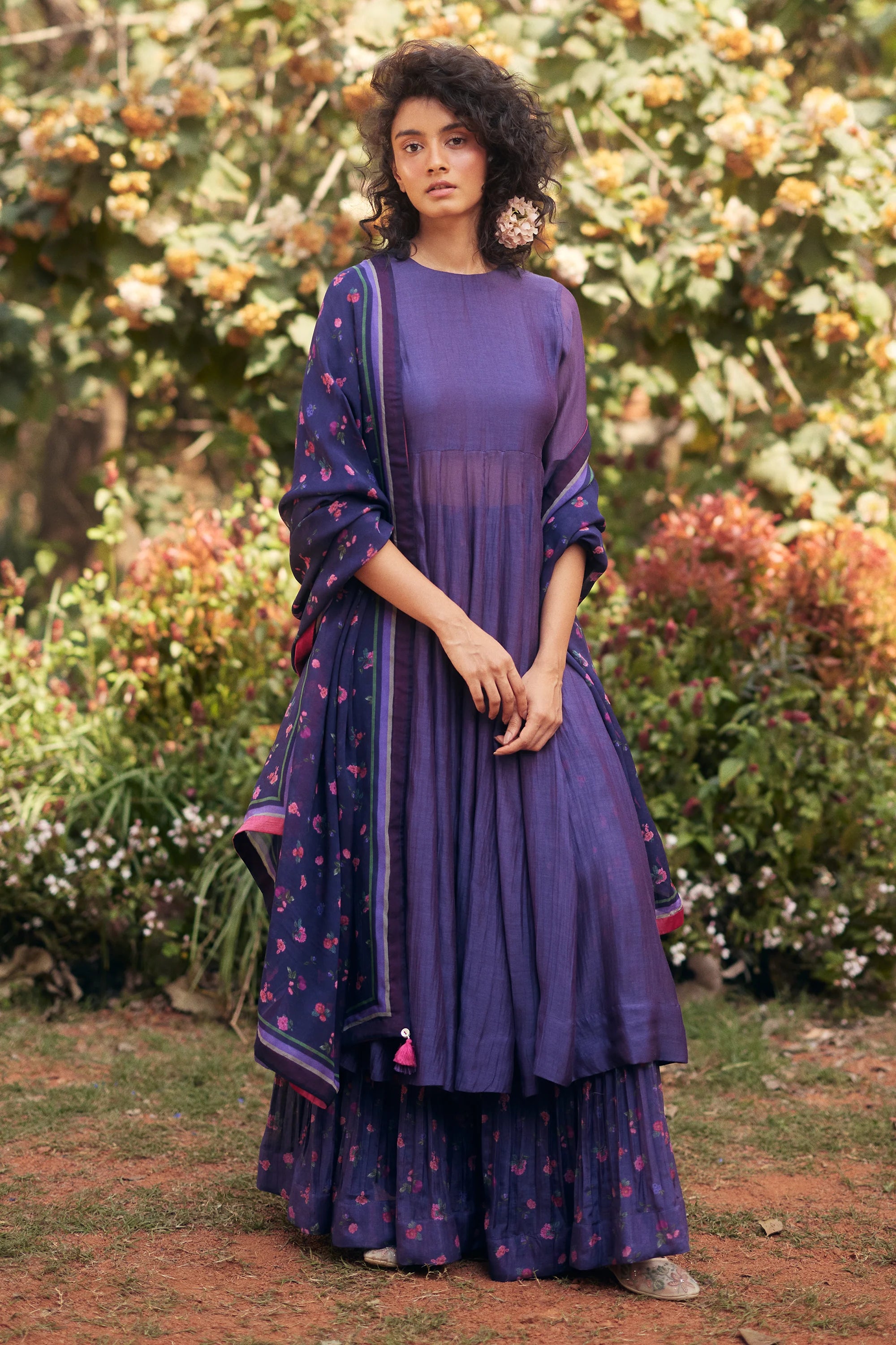 Laurel Anarkali Set – Grape