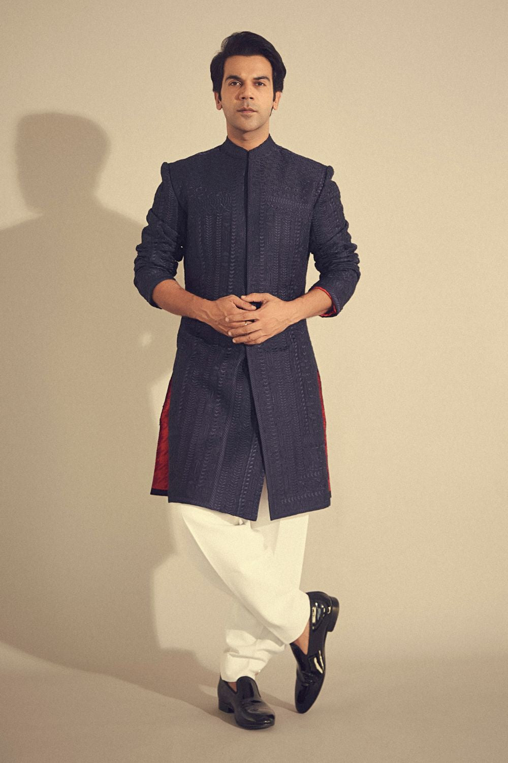 Rajkumar Rao In Midnight Blue Sherwani Set