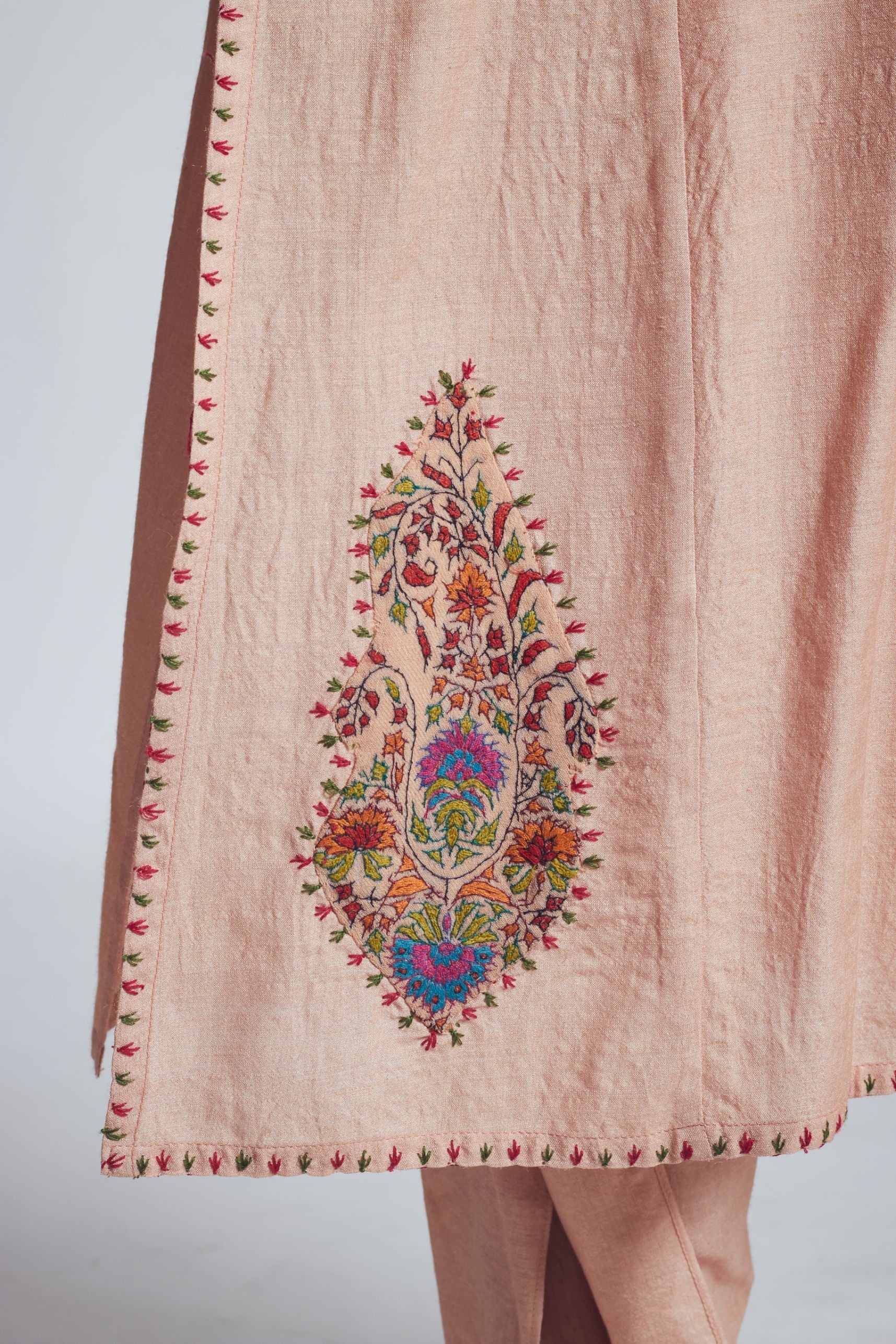 Fariha - Dustry Pink Silk Kurta And Dhoti Set