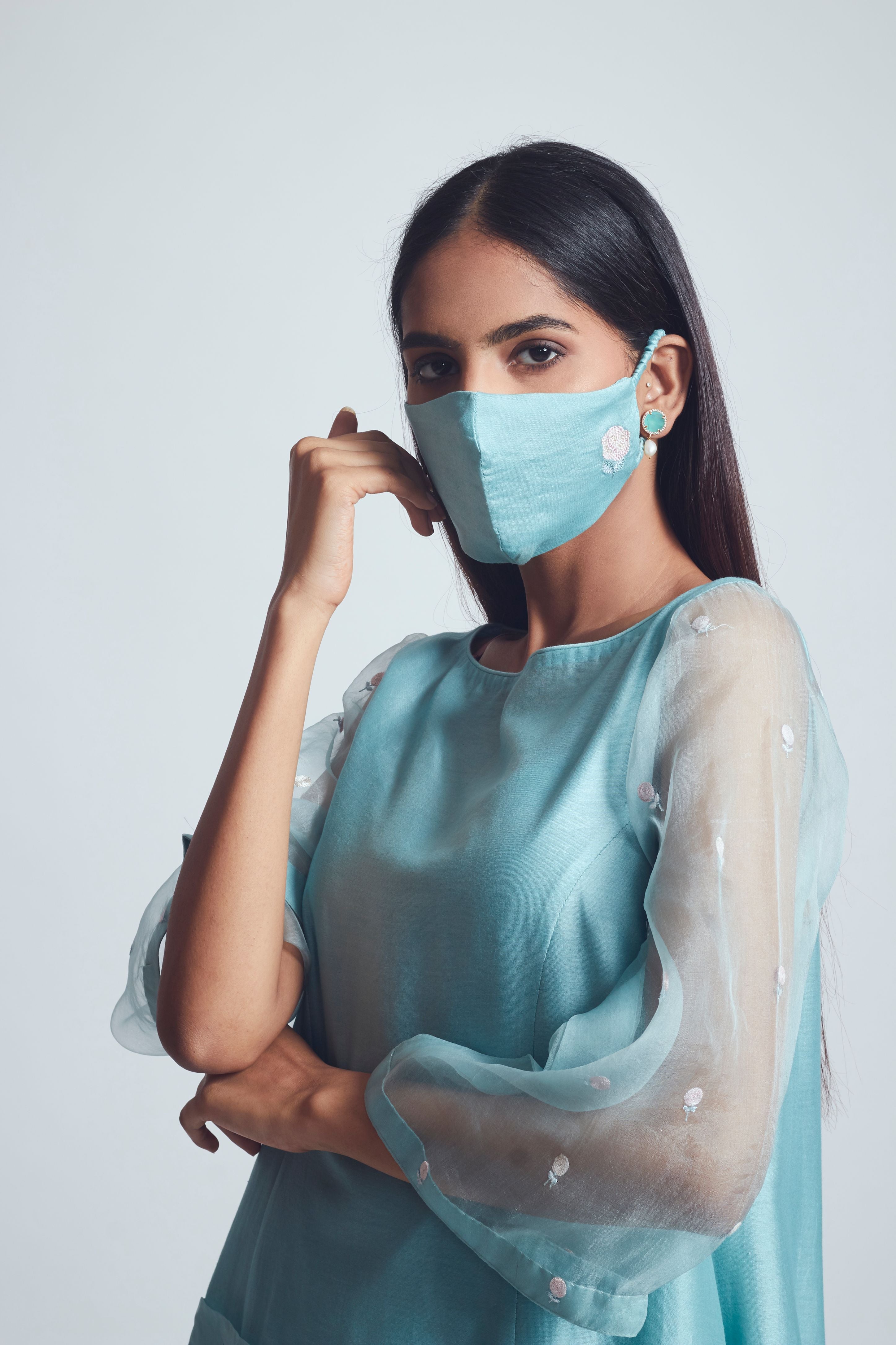 Aysa- Teal Blue Princess Cut Style Summer Dress