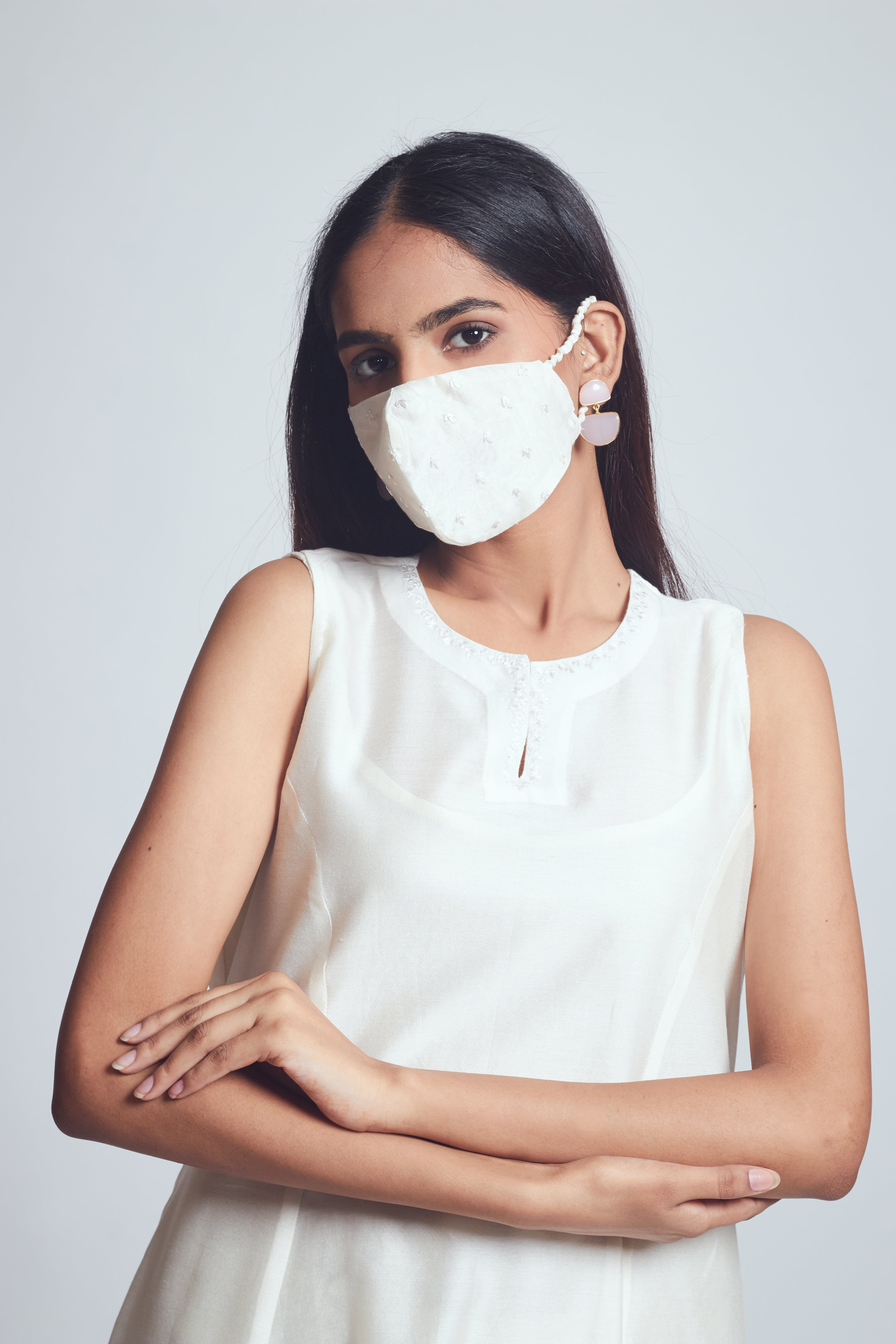 Ayma- Daisy Ivory Twin Layer Summer Dress