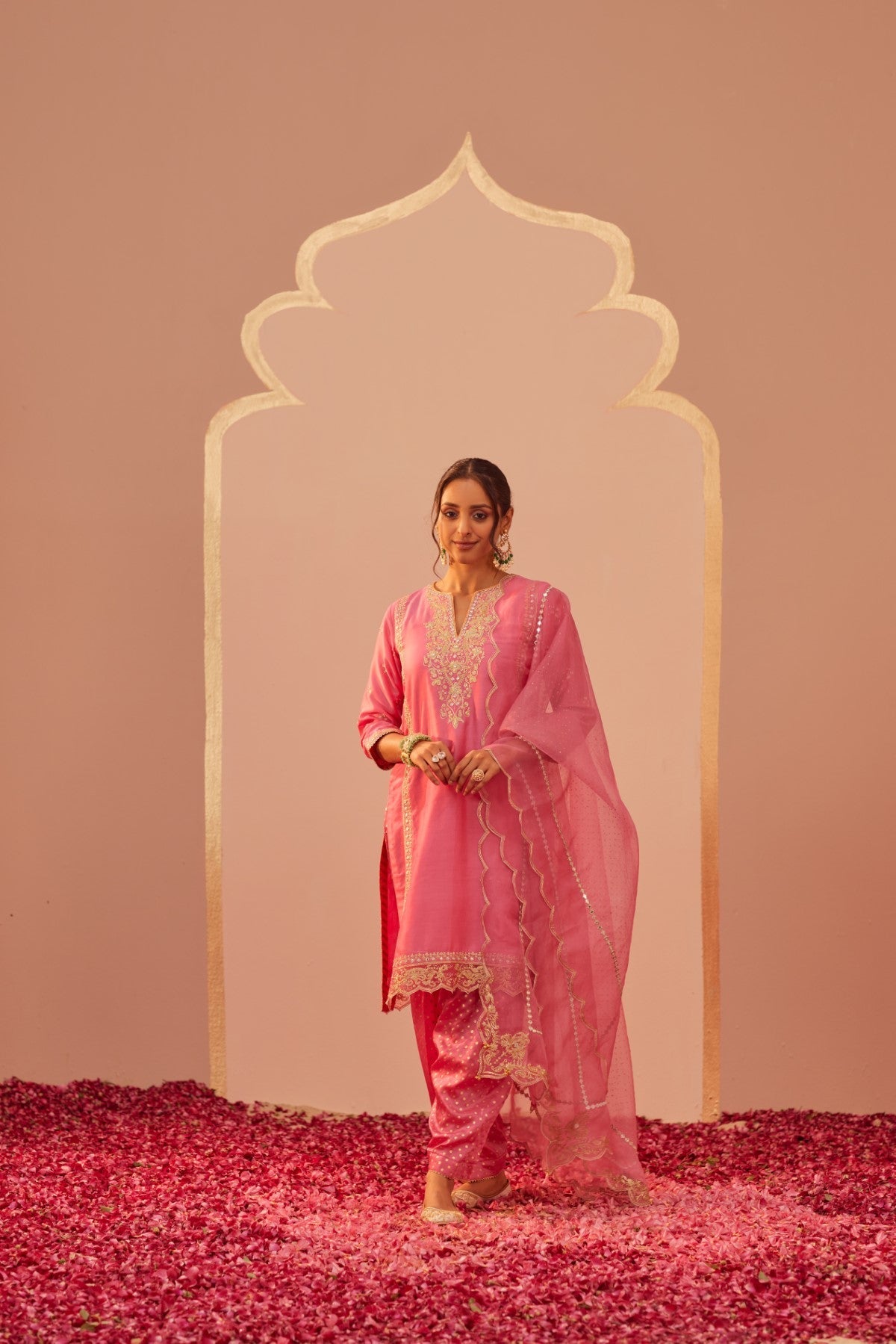 Aaima- Flamingo Pink Kurta Salwar Set