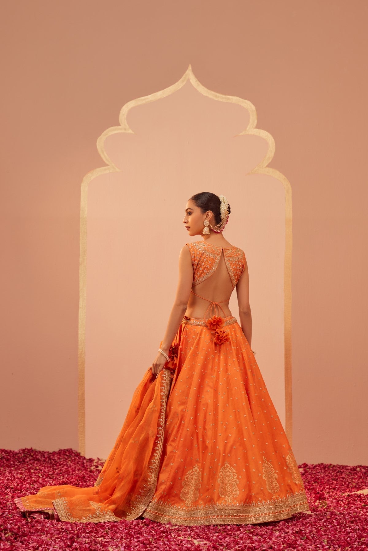 Tanisha- Tangerine Orange Lehenga Set