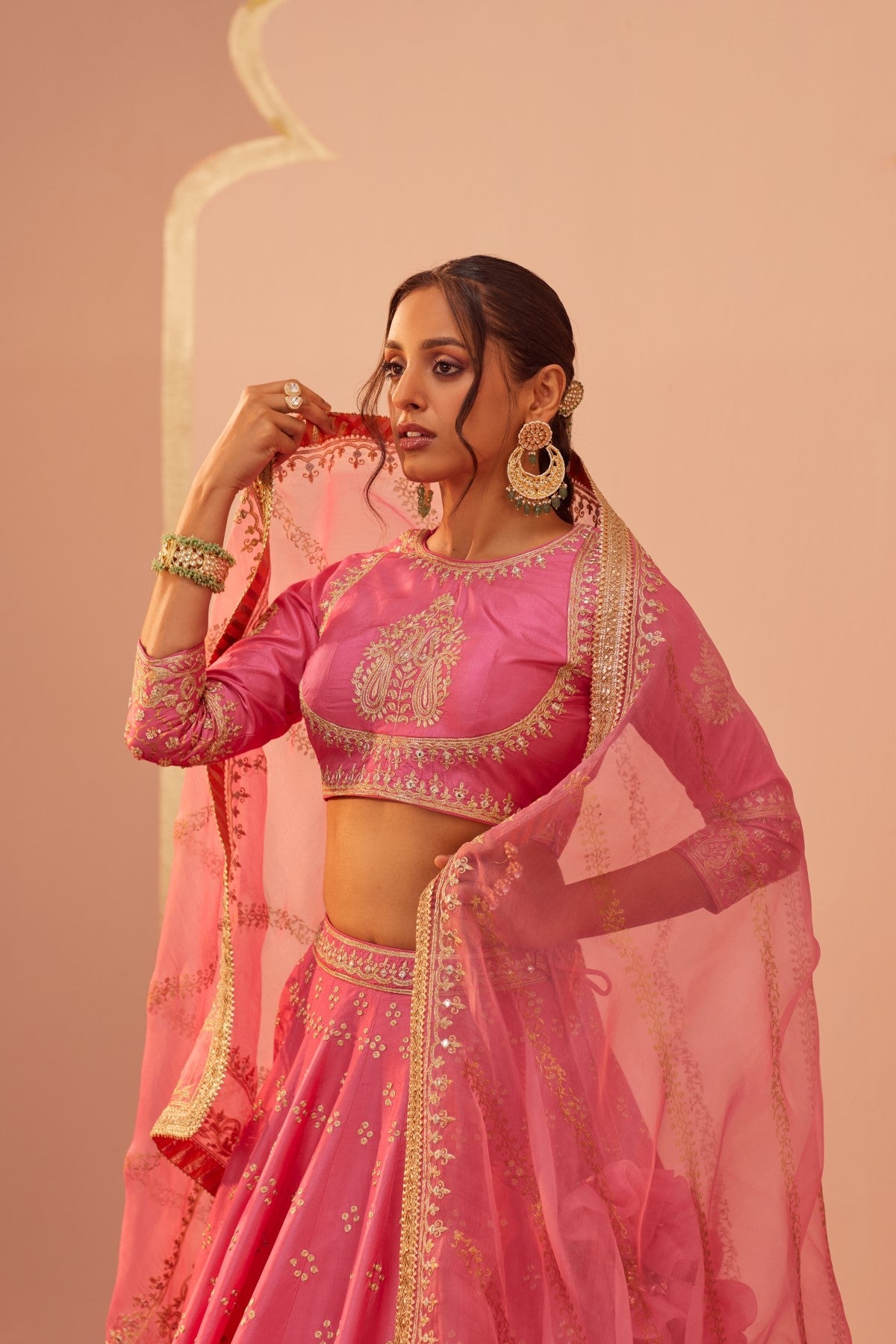 Alisha Pekha In Naaina- Flamingo Pink Lehnega Set With Dupatta